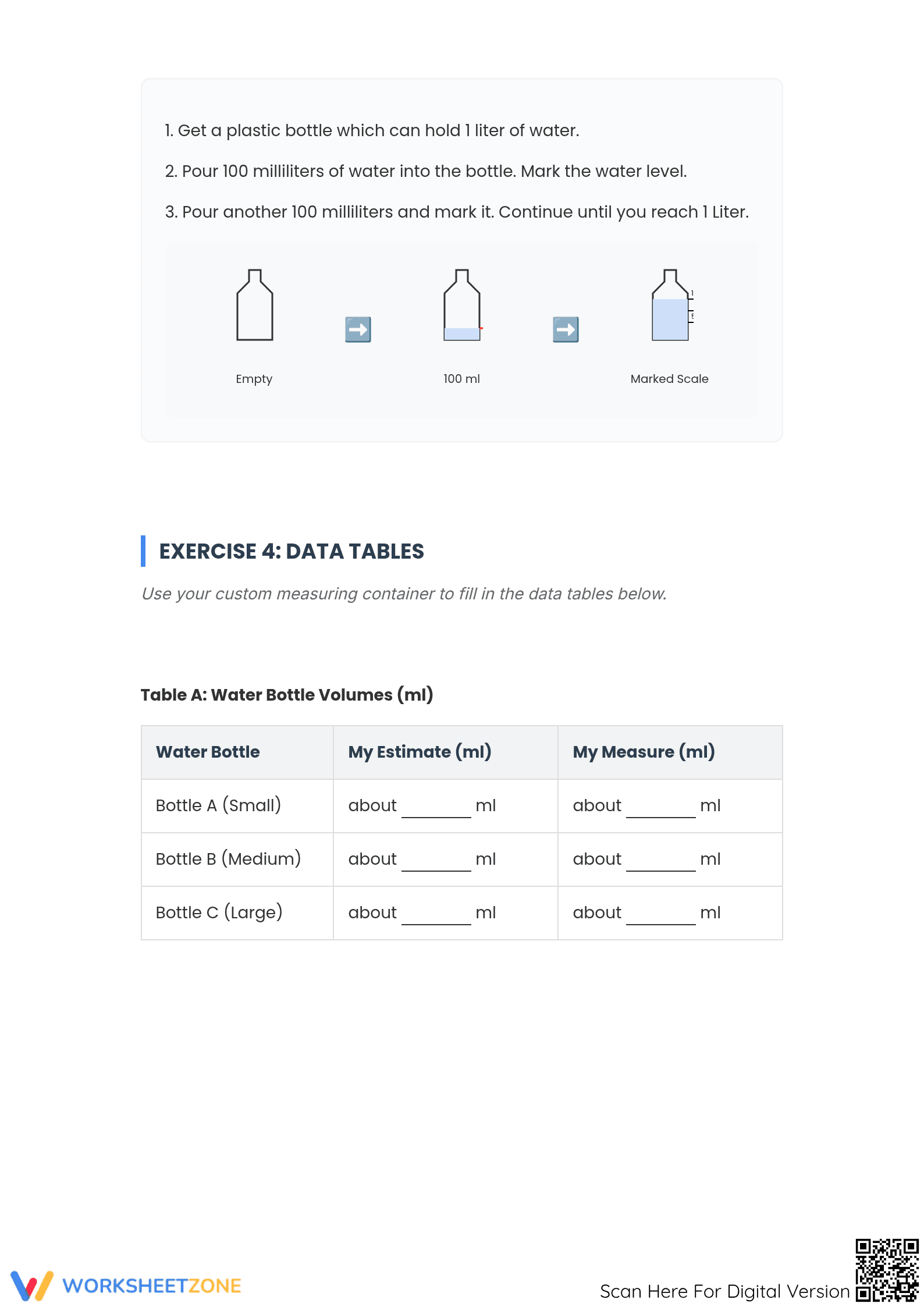 Printable Estimating Volume Worksheet | Grade 3 Math - Page 3