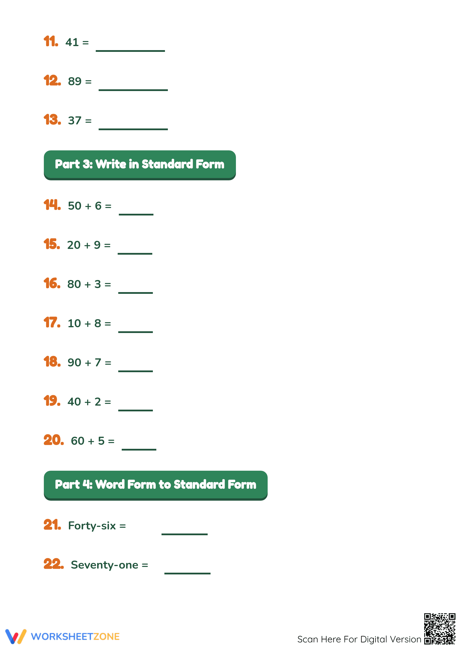 Printable Expanded Form Worksheet | Grade 4 Math - Page 3