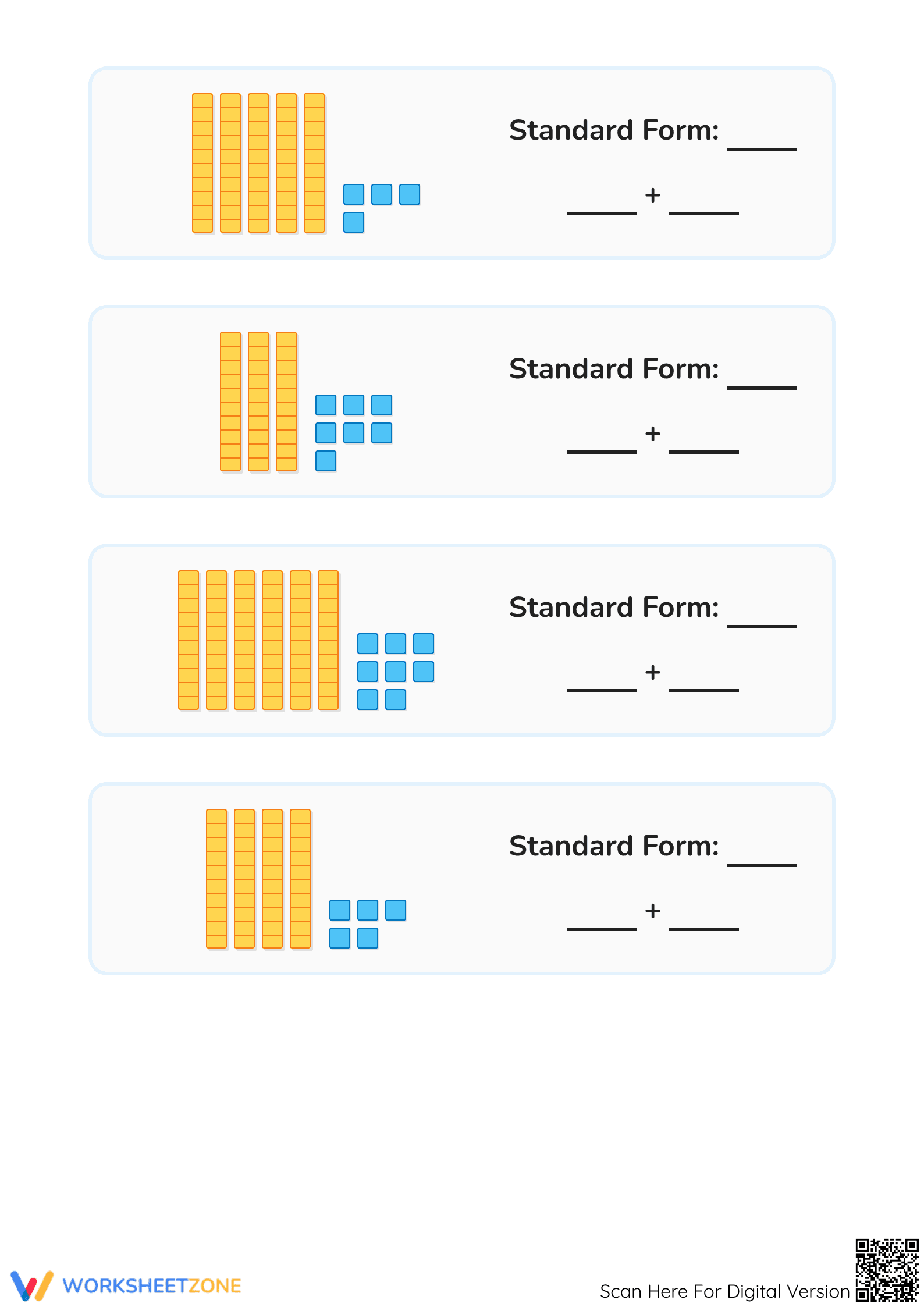 Printable Expanded Form Worksheet | Grade 2 Math - Page 2