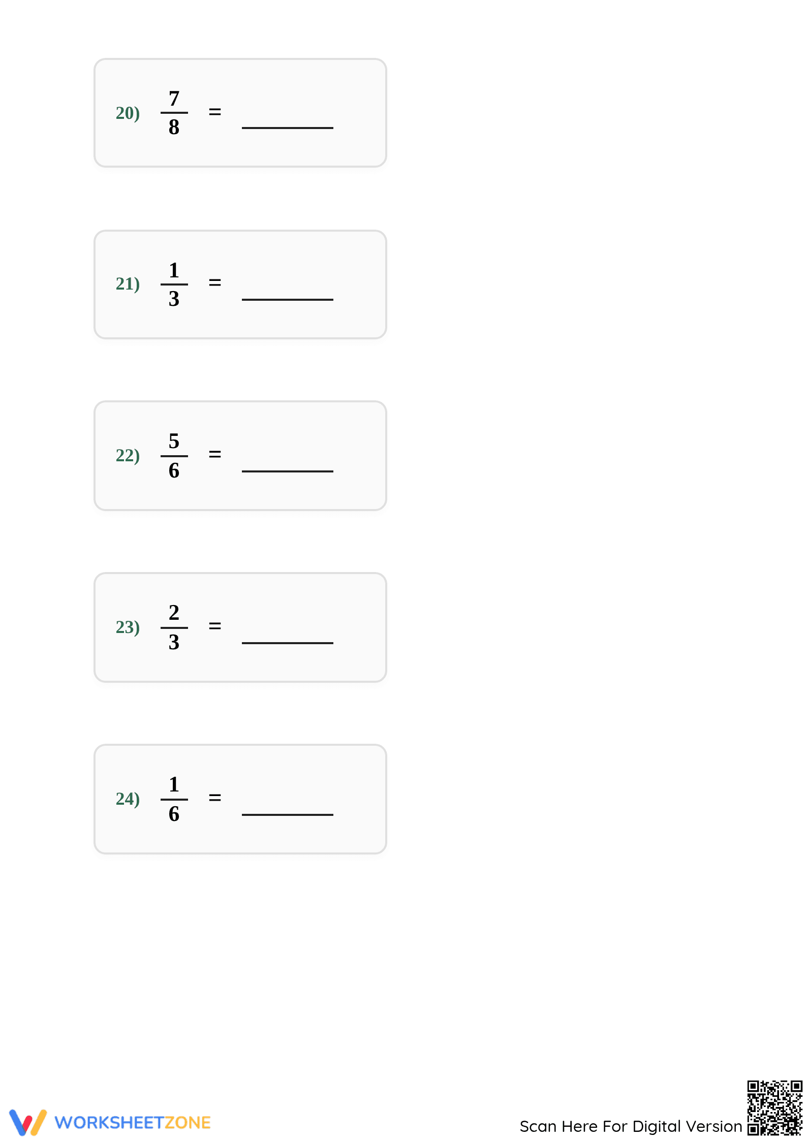 Grade 7 Convert Fractions to Percents — No-Prep Guide - Page 5