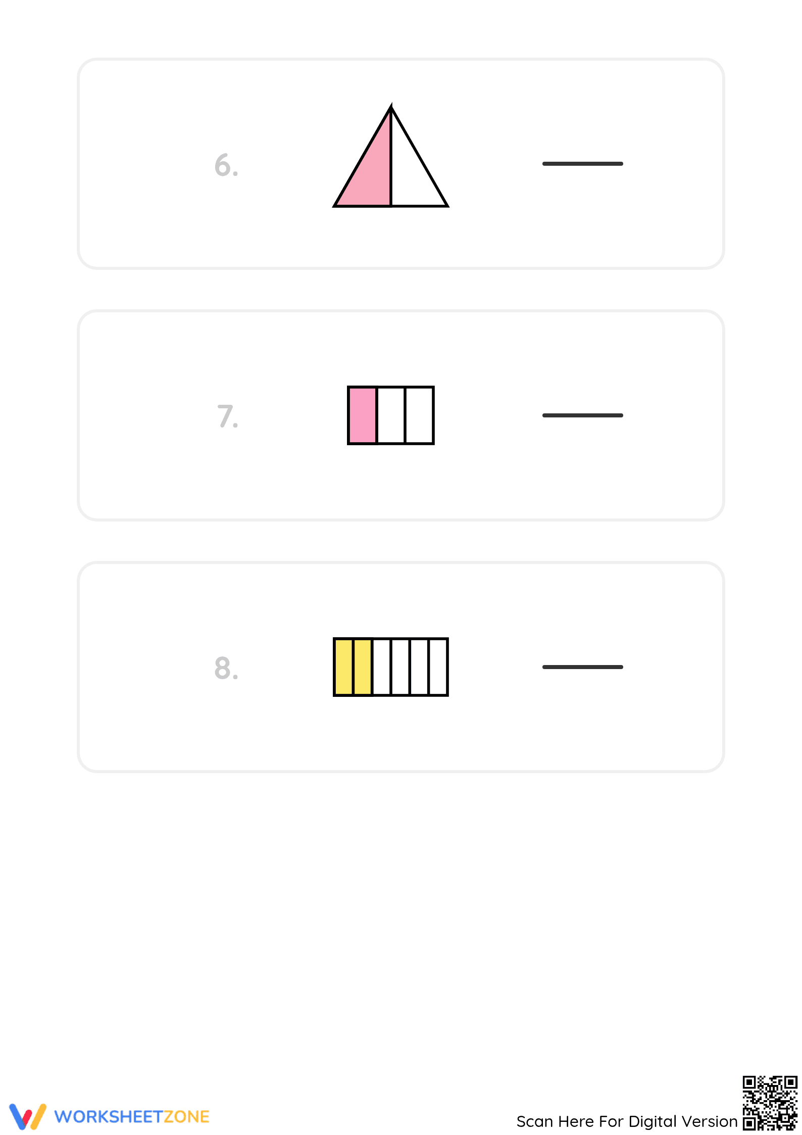 Grade 2 Fractions — Printable No-Prep Worksheet - Page 3