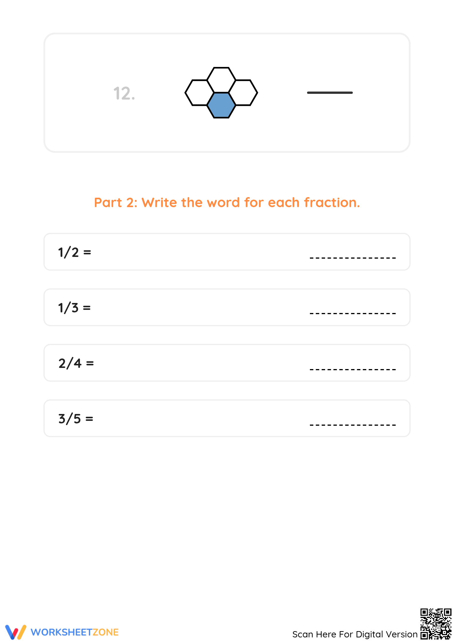 Grade 2 Fractions — Printable No-Prep Worksheet - Page 5