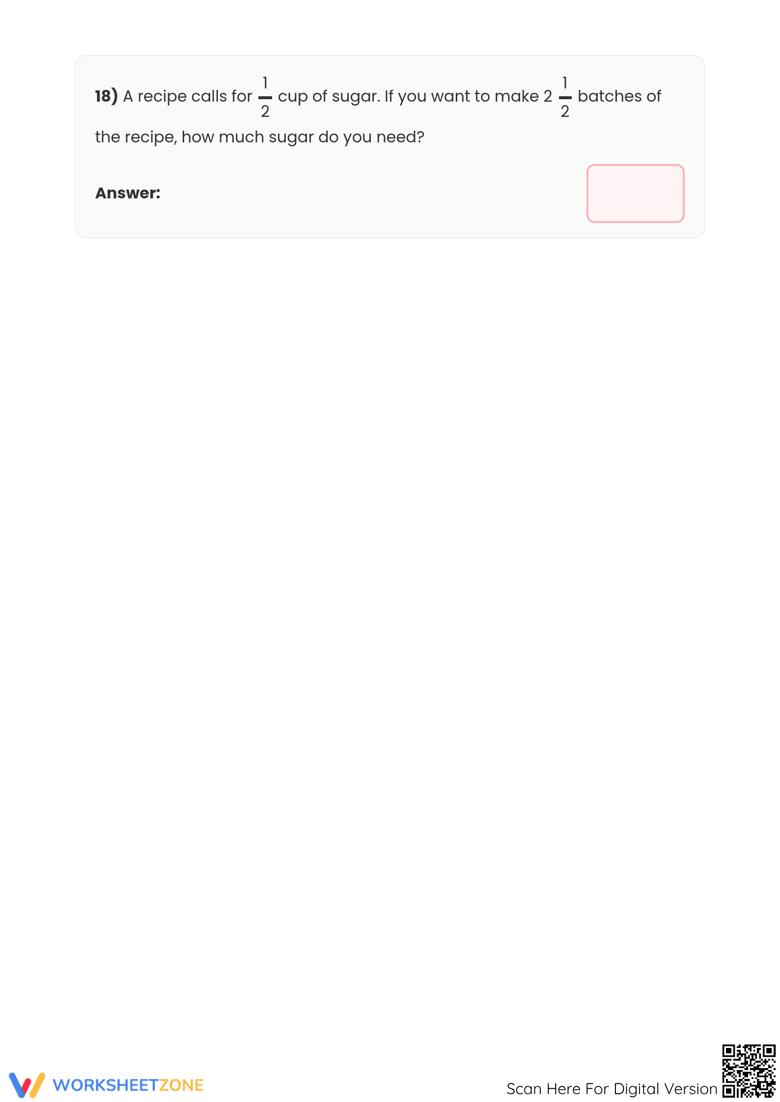 Grade 5 Fraction Operations — Printable No-Prep Worksheet - Page 4