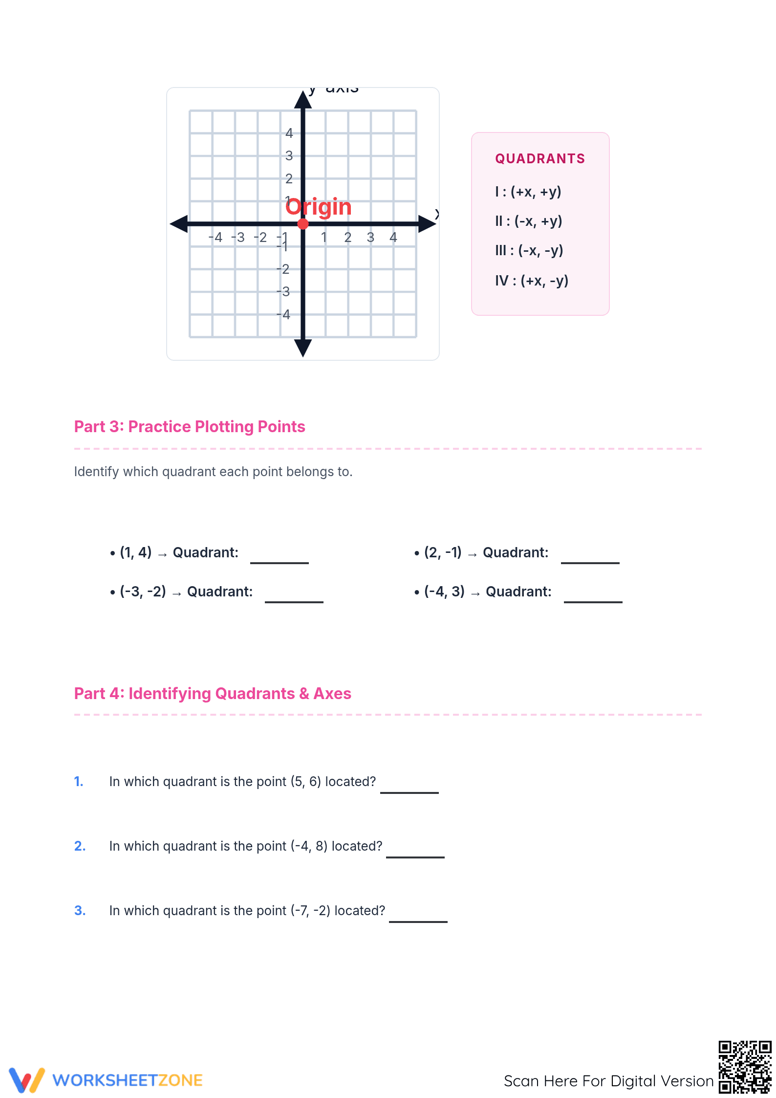 Grade 8-10 Coordinate Plane — Printable No-Prep Notes - Page 3