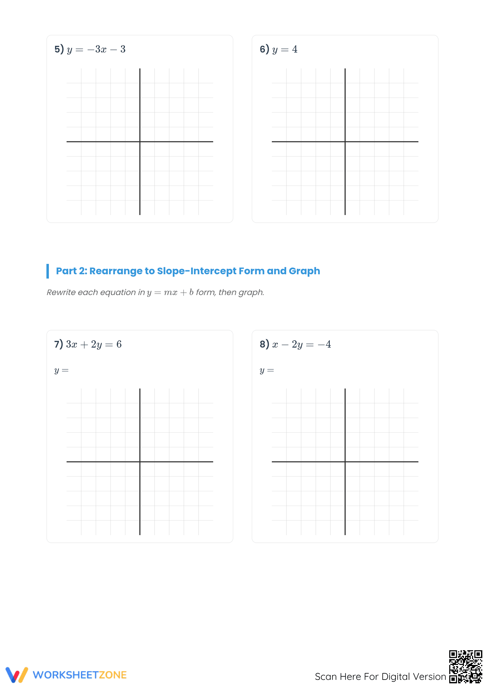 Essential Graphing Linear Equations Worksheet | Grade 8-12 - Page 2