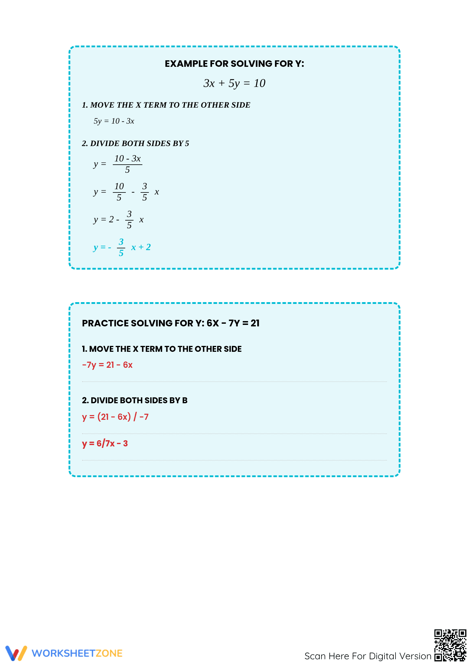 HSA-CED.A.2 Worksheet: Graphing Linear Equations Aligned - Page 2