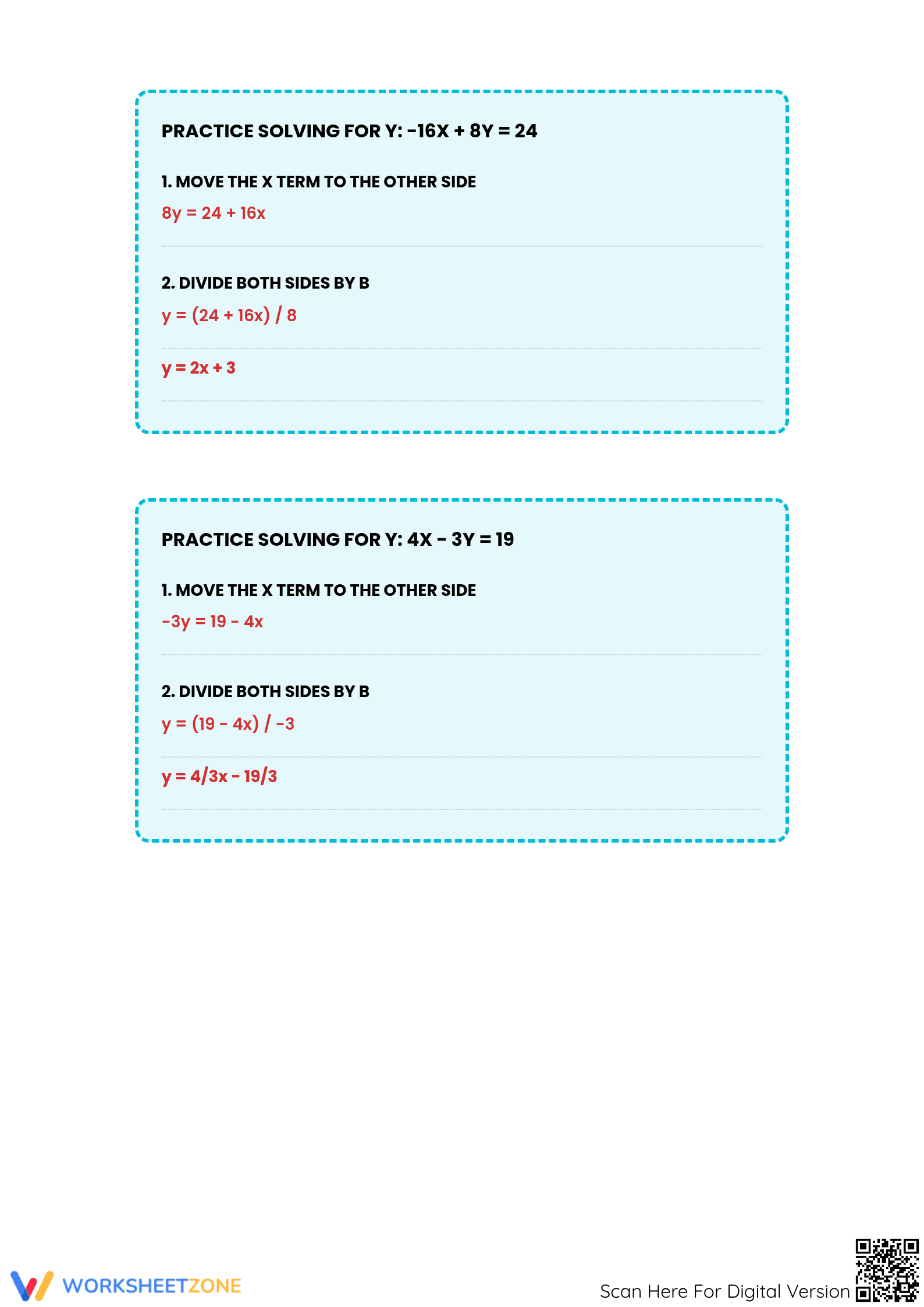 HSA-CED.A.2 Worksheet: Graphing Linear Equations Aligned - Page 3