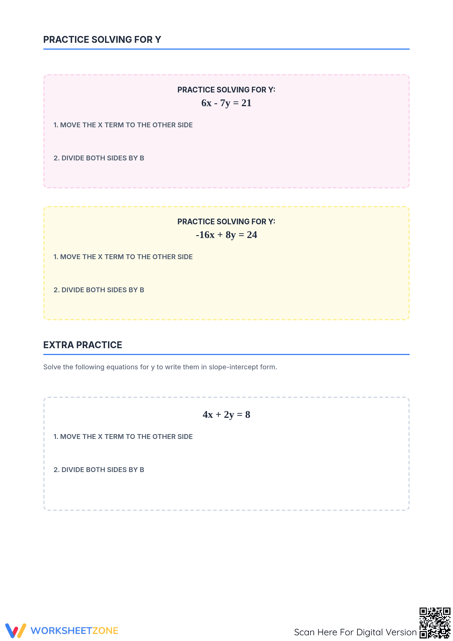 Grade 9 Graphing Lines — Printable No-Prep Worksheet - Page 2