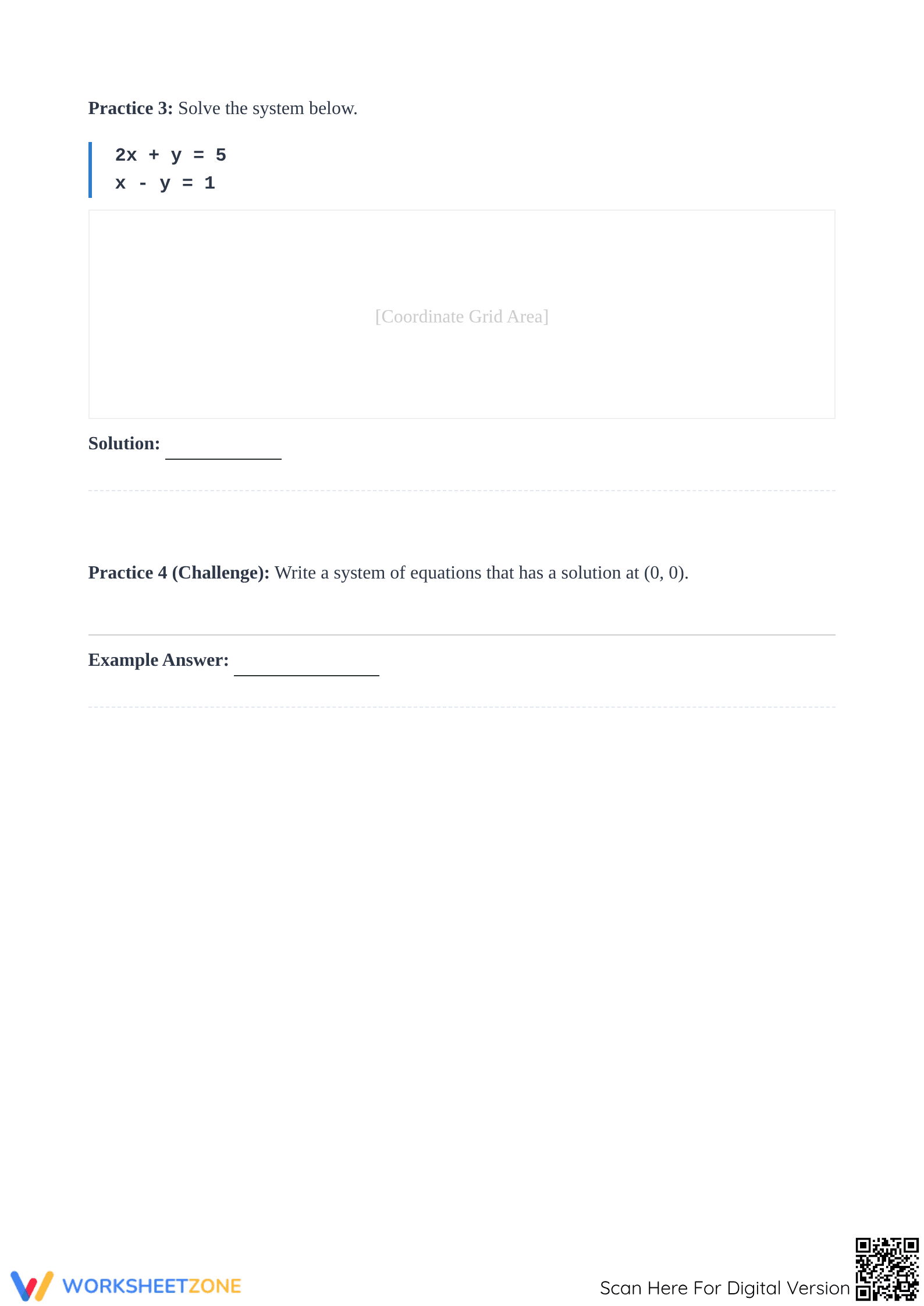Printable Graphing Systems of Equations Worksheet | Grade 8 - Page 4