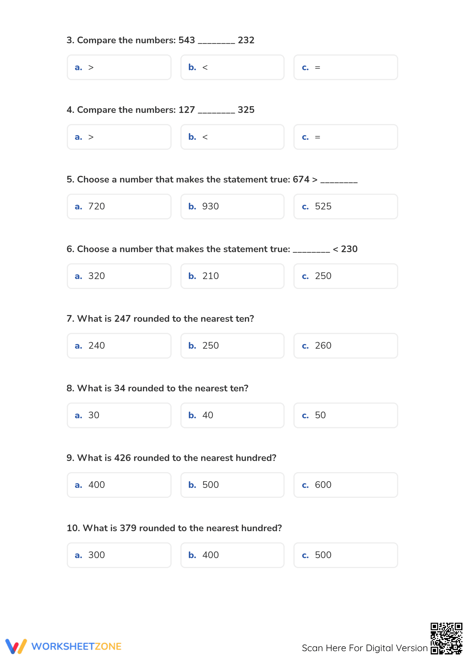 3.NBT.A.2 Complete Unit Test: Grade 3 Math Aligned - Page 2