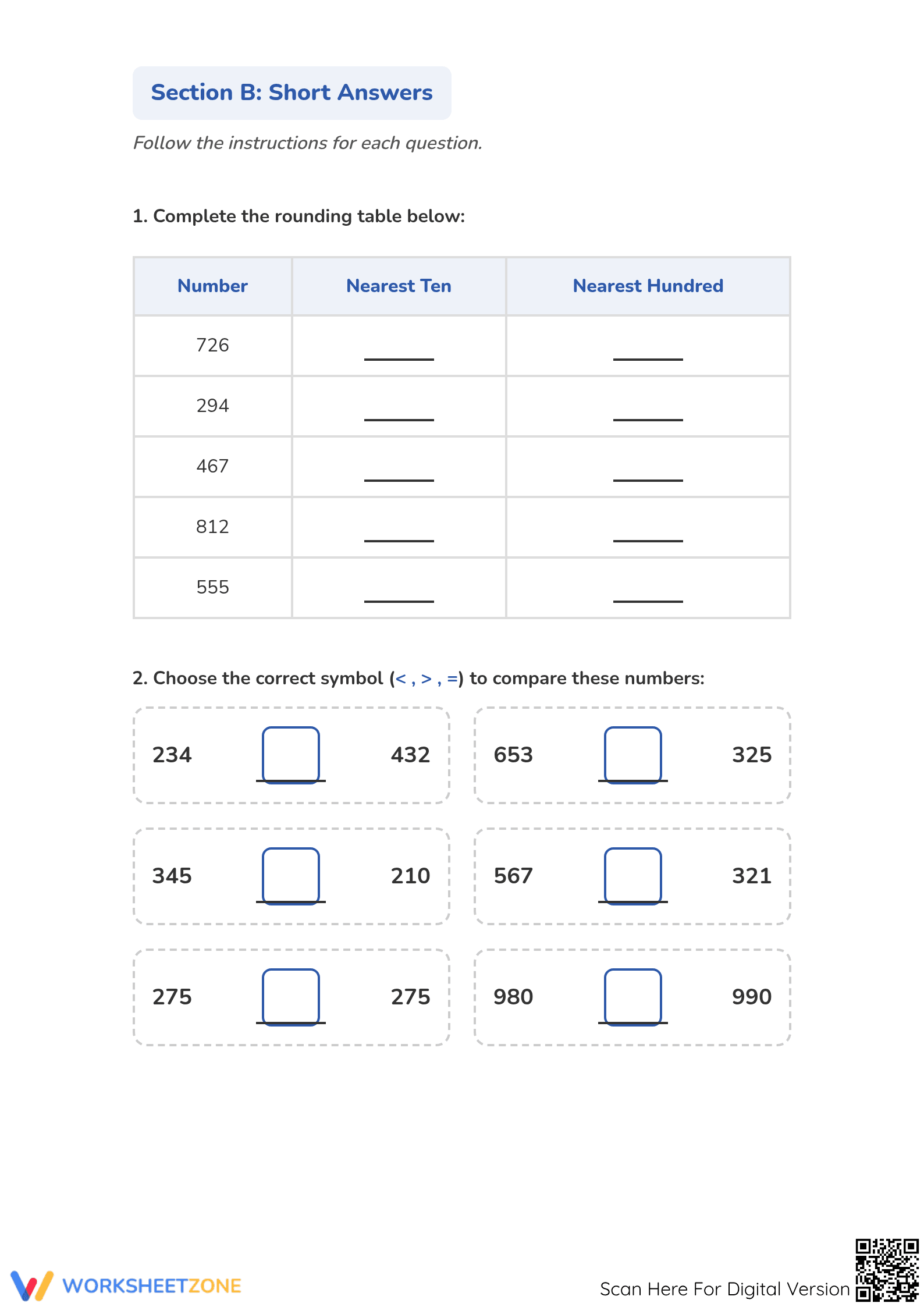 3.NBT.A.2 Complete Unit Test: Grade 3 Math Aligned - Page 3