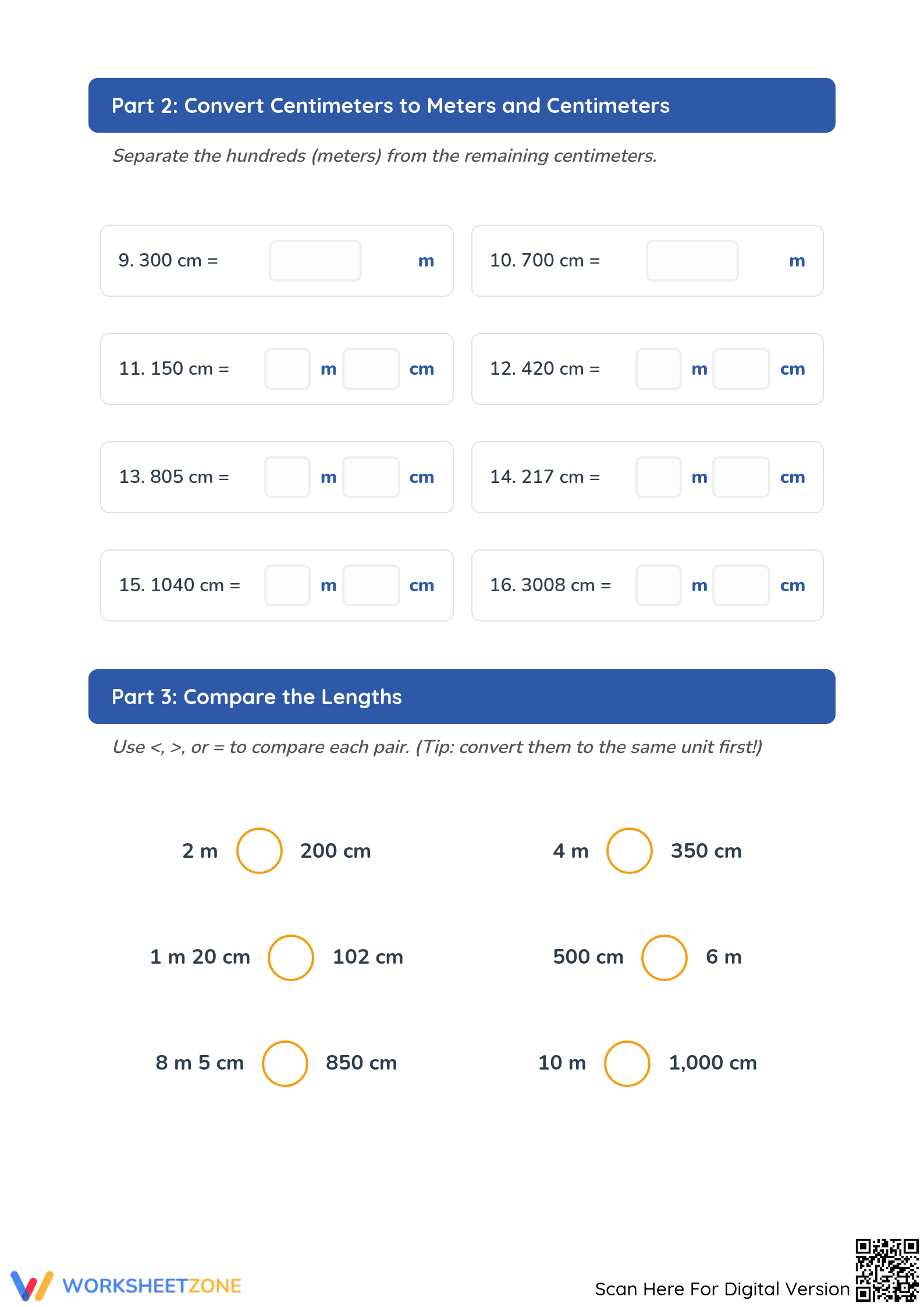 Printable Metric Length Conversion Worksheet | Grade 4 Math - Page 2