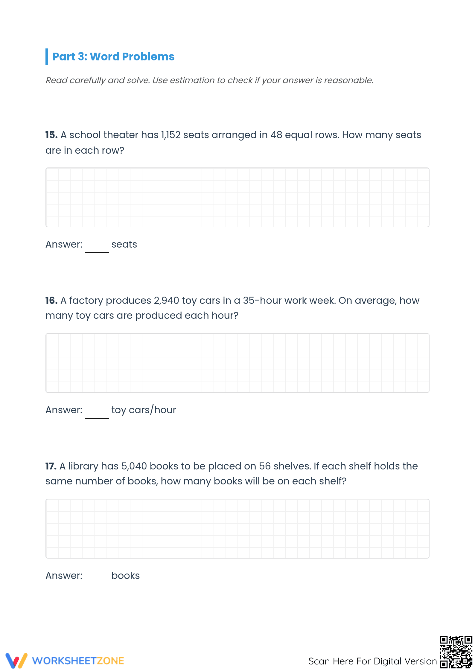Printable Long Division Worksheet | Grade 5 Math - Page 5