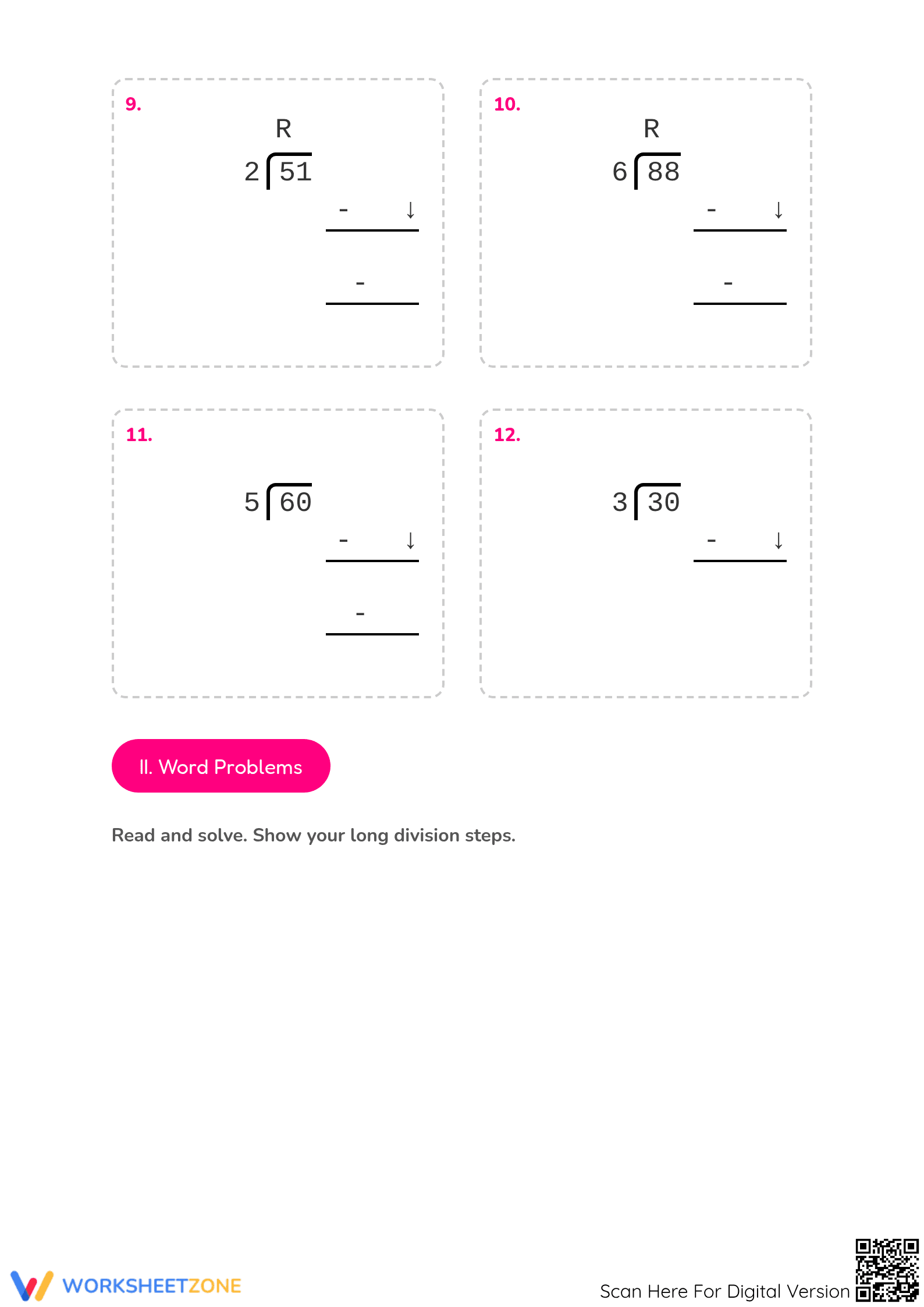 Printable Long Division Worksheet | Grade 4 Math - Page 3