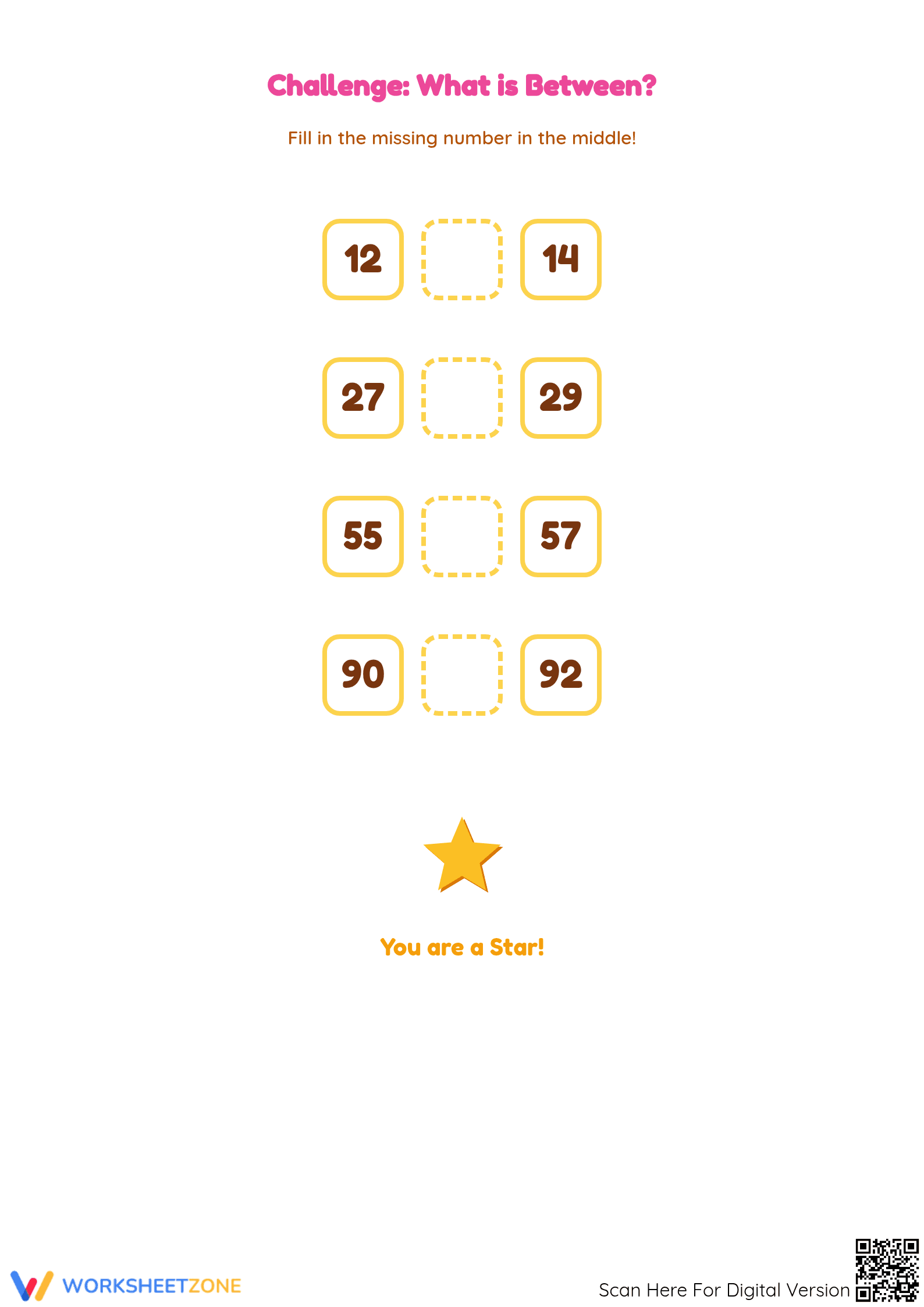 Grade 1 Number Order — Printable No-Prep Worksheet - Page 3