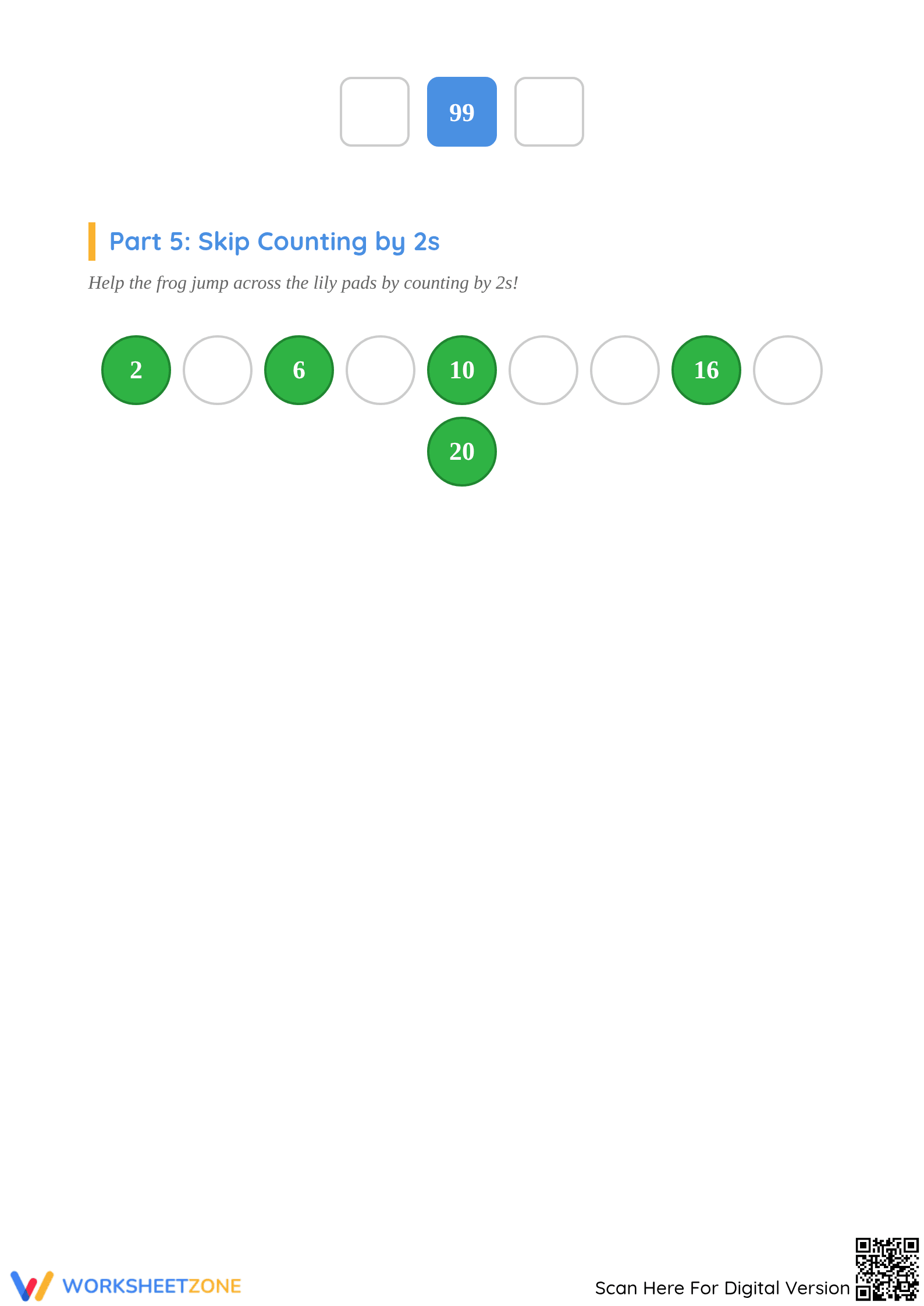 Printable Missing Numbers to 20 Worksheet | Grade 1 Math - Page 4