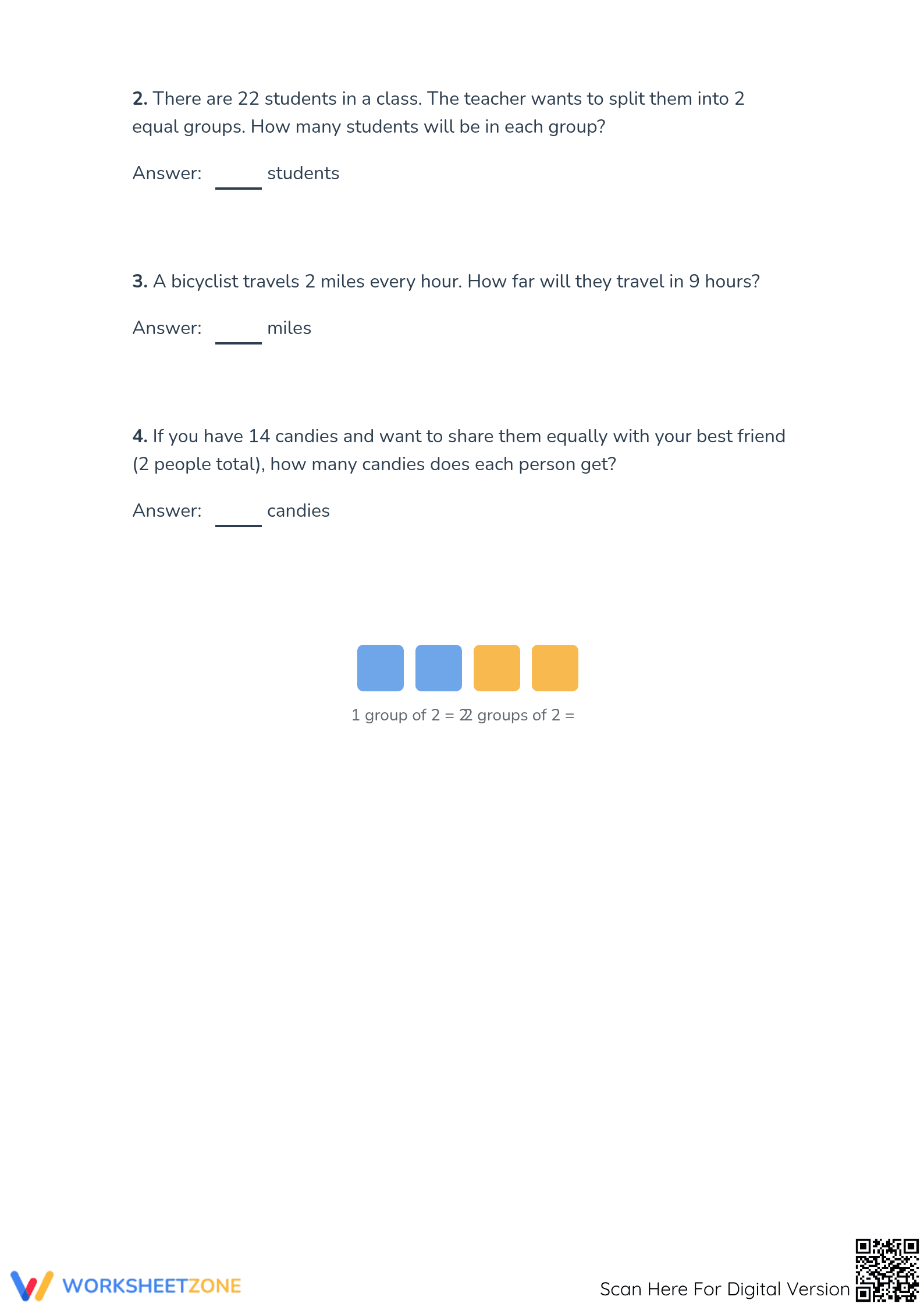 Essential Multiply and Divide by 2 Worksheet | Grade 3 Math - Page 3