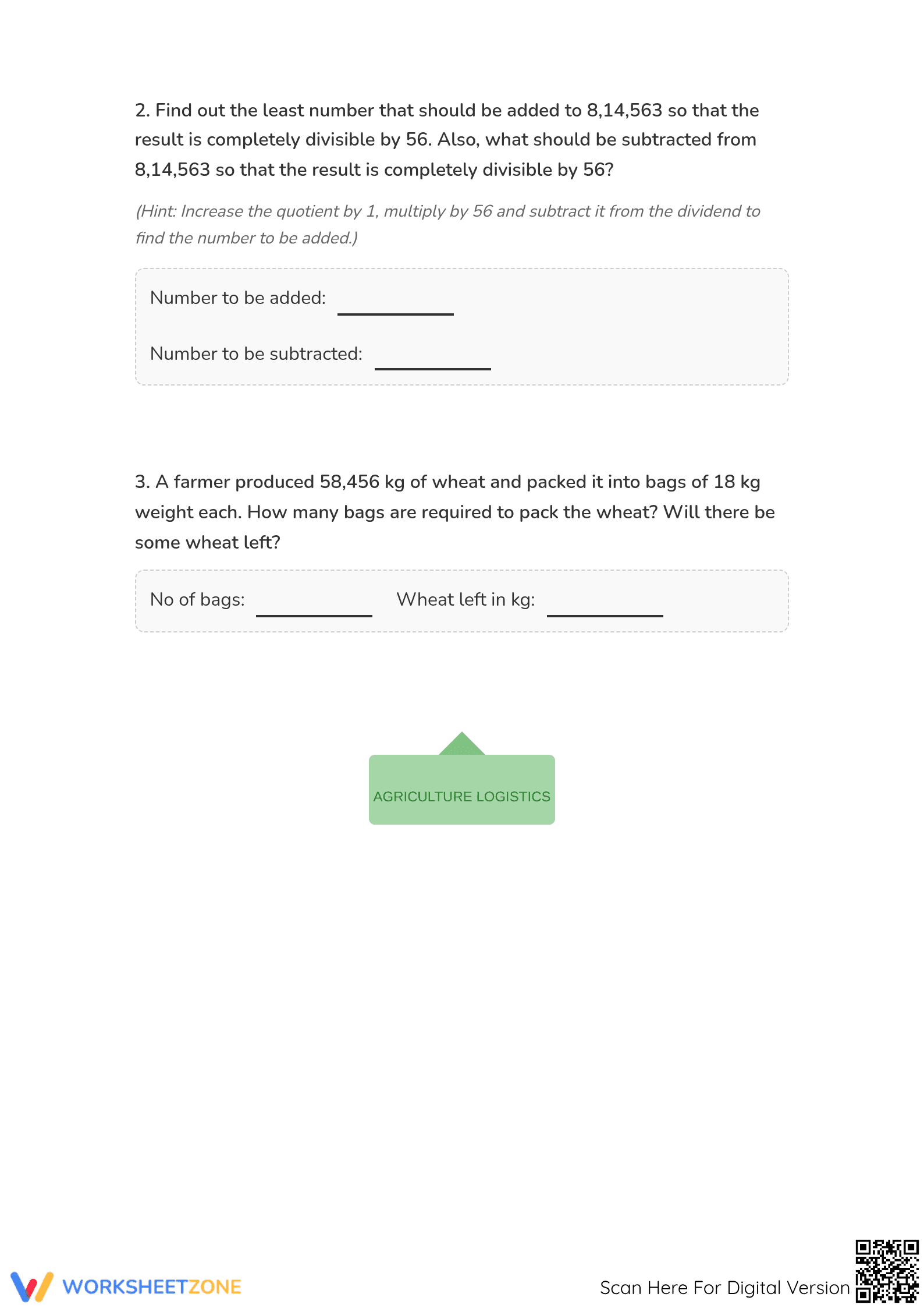 Printable Grade 5 Large Number Multiplication and Division - Page 2