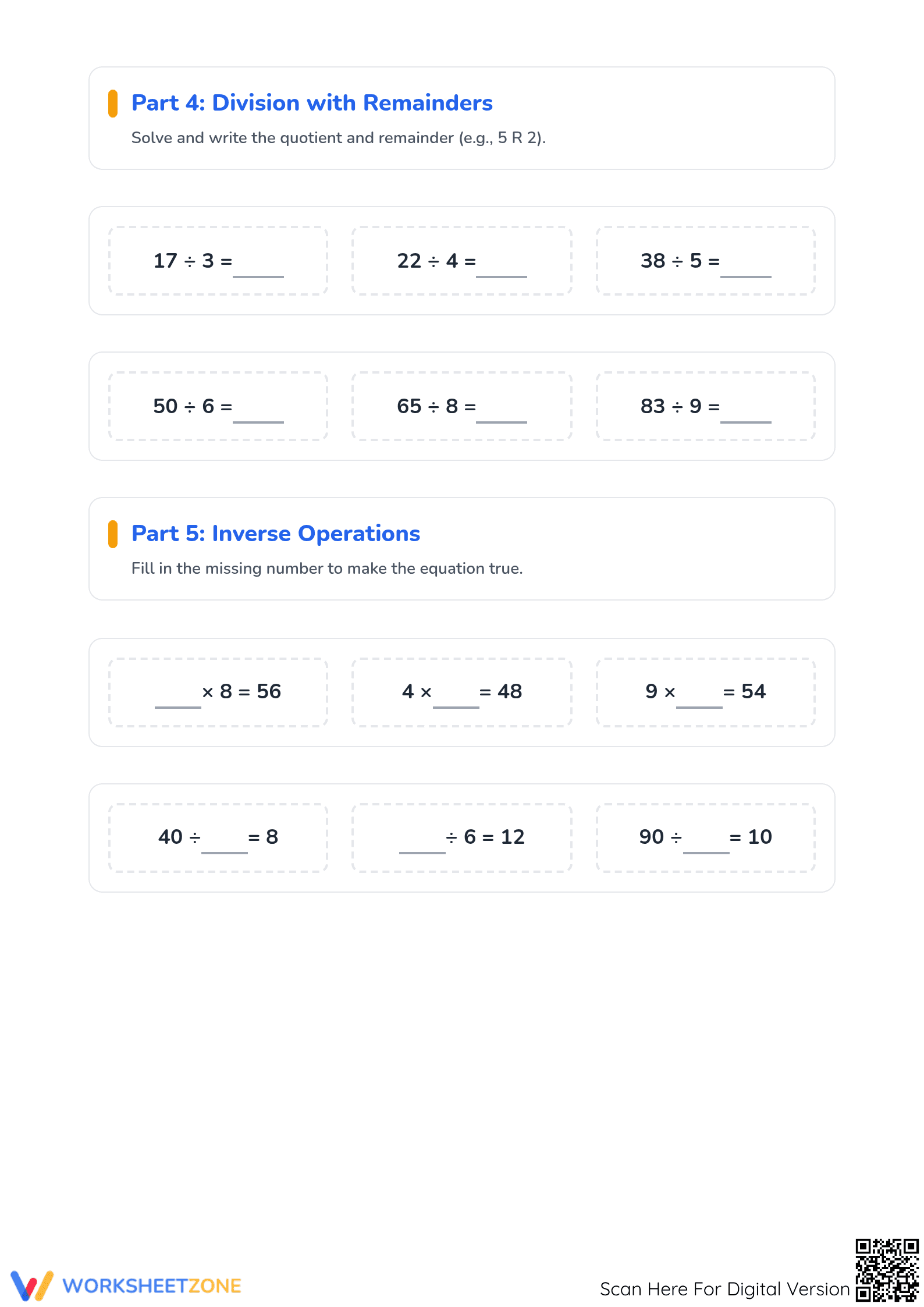 Essential Multiplication and Division Worksheet | Grade 4-5 - Page 3