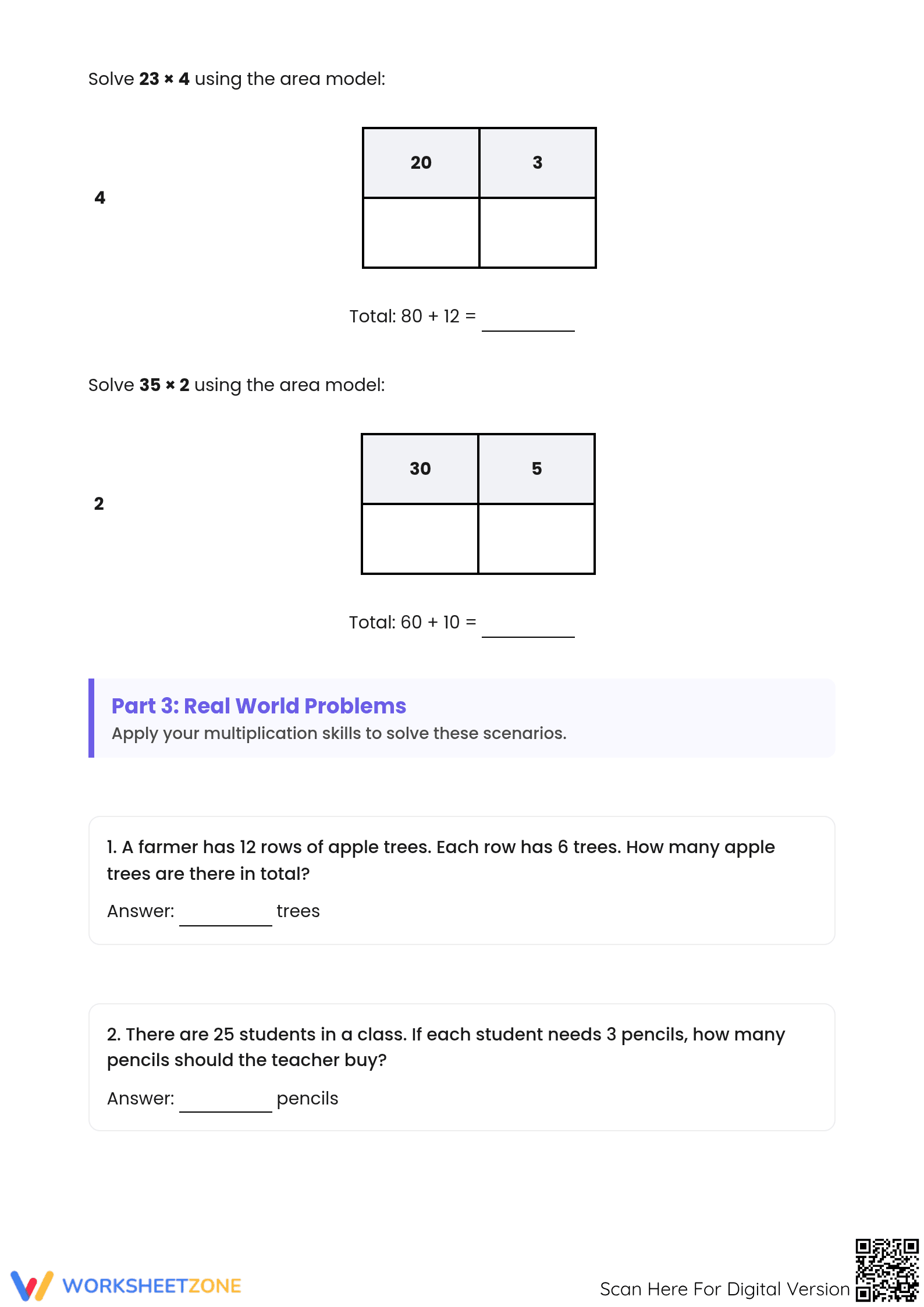 Essential 2-Digit Multiplication Worksheet | Grade 4 - Page 2