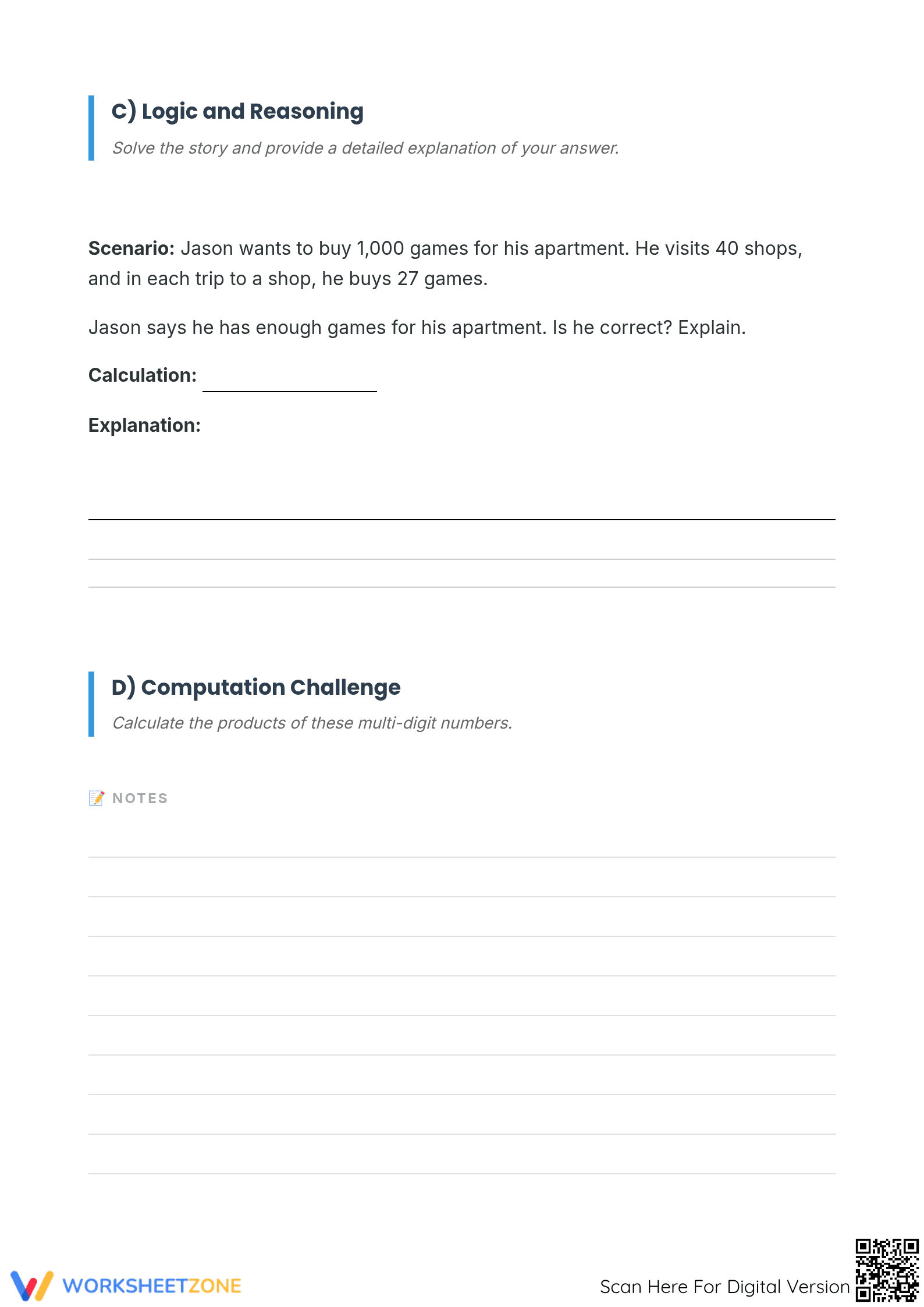 Multiplication by Tens Worksheet | Essential Grade 4 Math - Page 3