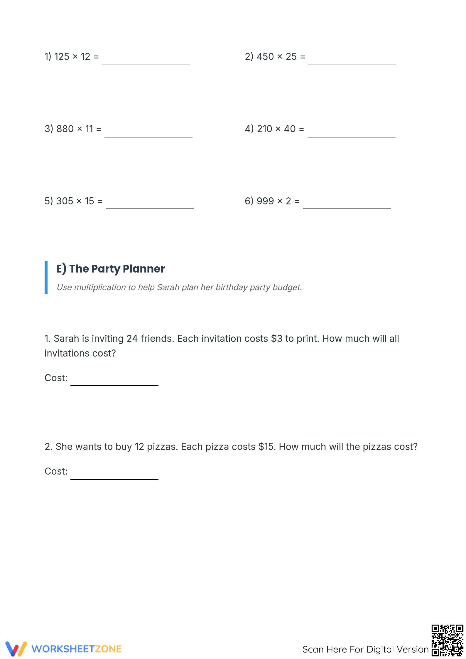 Multiplication by Tens Worksheet | Essential Grade 4 Math - Page 4