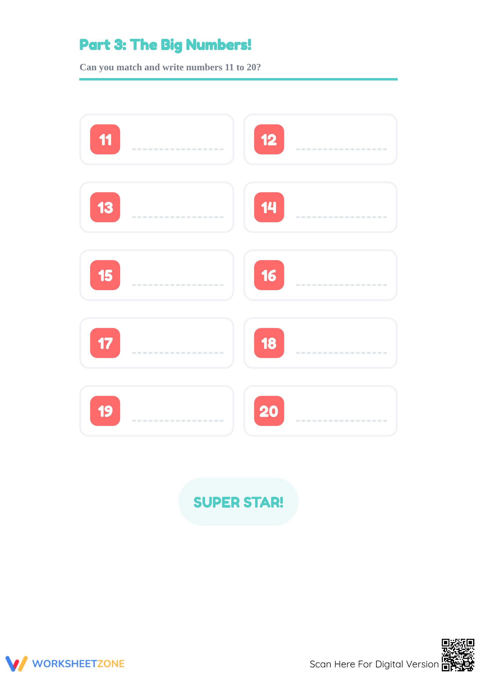 Printable Number Names Worksheet | Kindergarten Math Aligned - Page 4