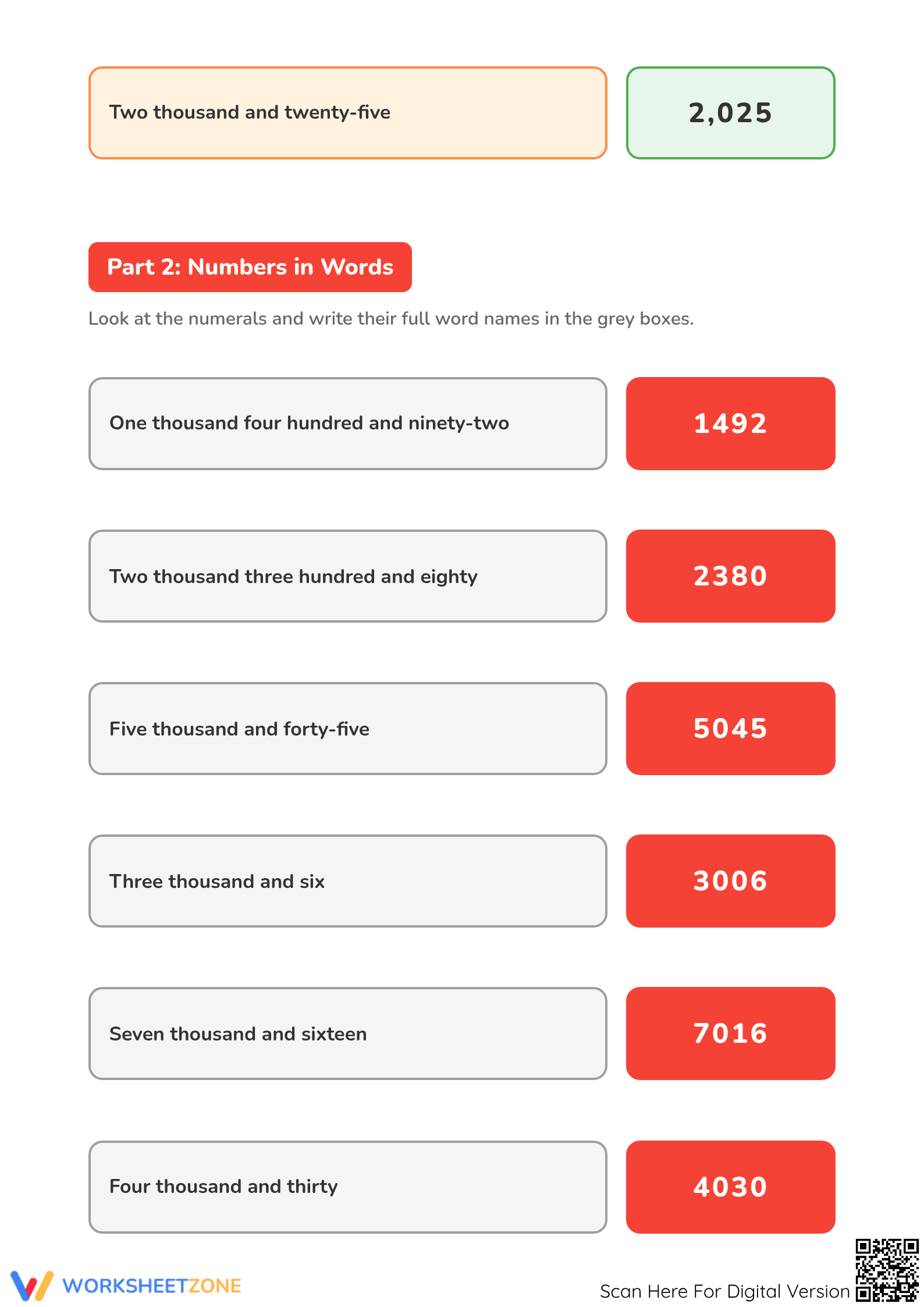 Essential Numbers up to 10,000 Worksheet | Grade 4 Math - Page 2