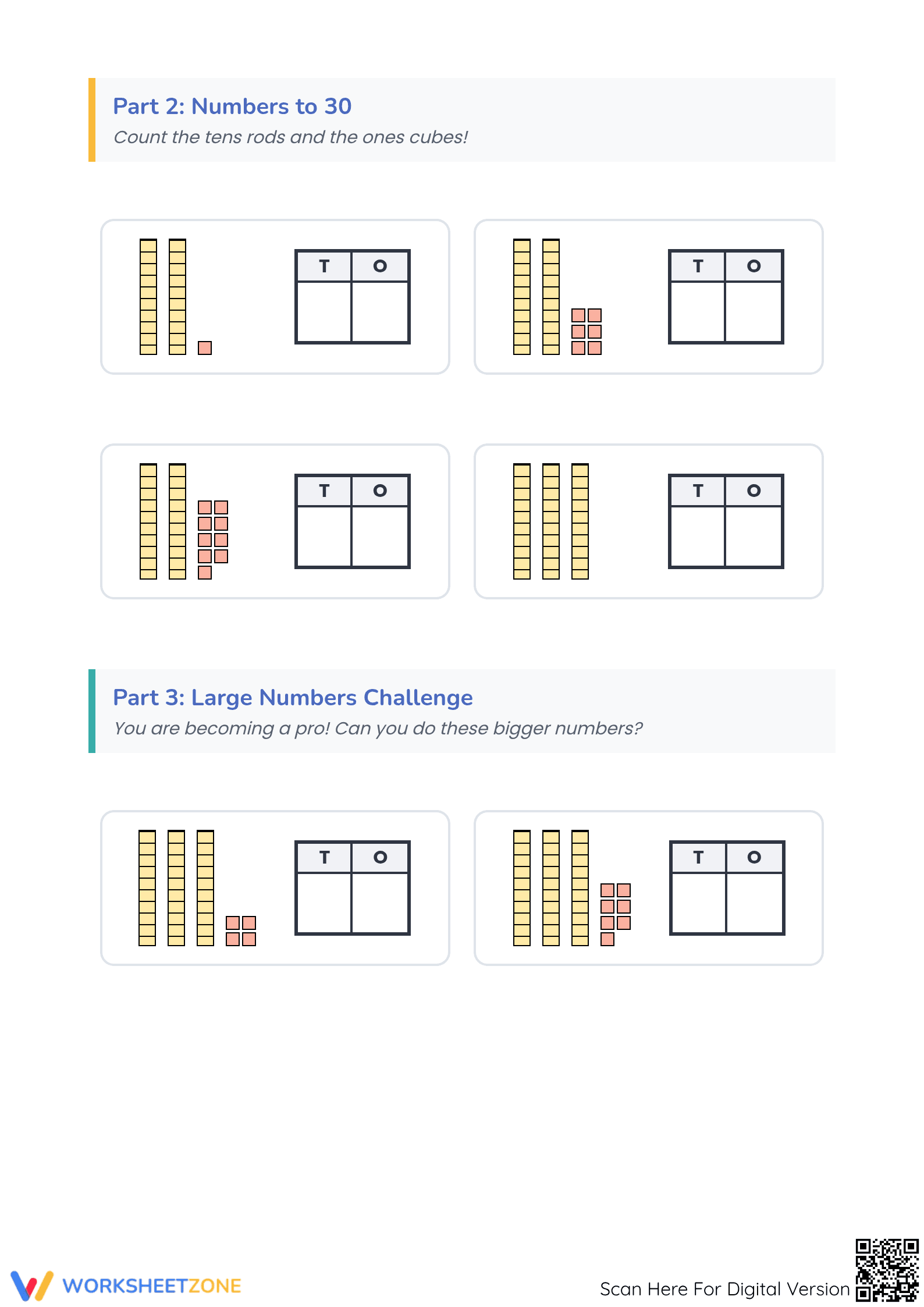 Essential Place Value: Numbers to 20 Worksheet | Grade 1 - Page 2