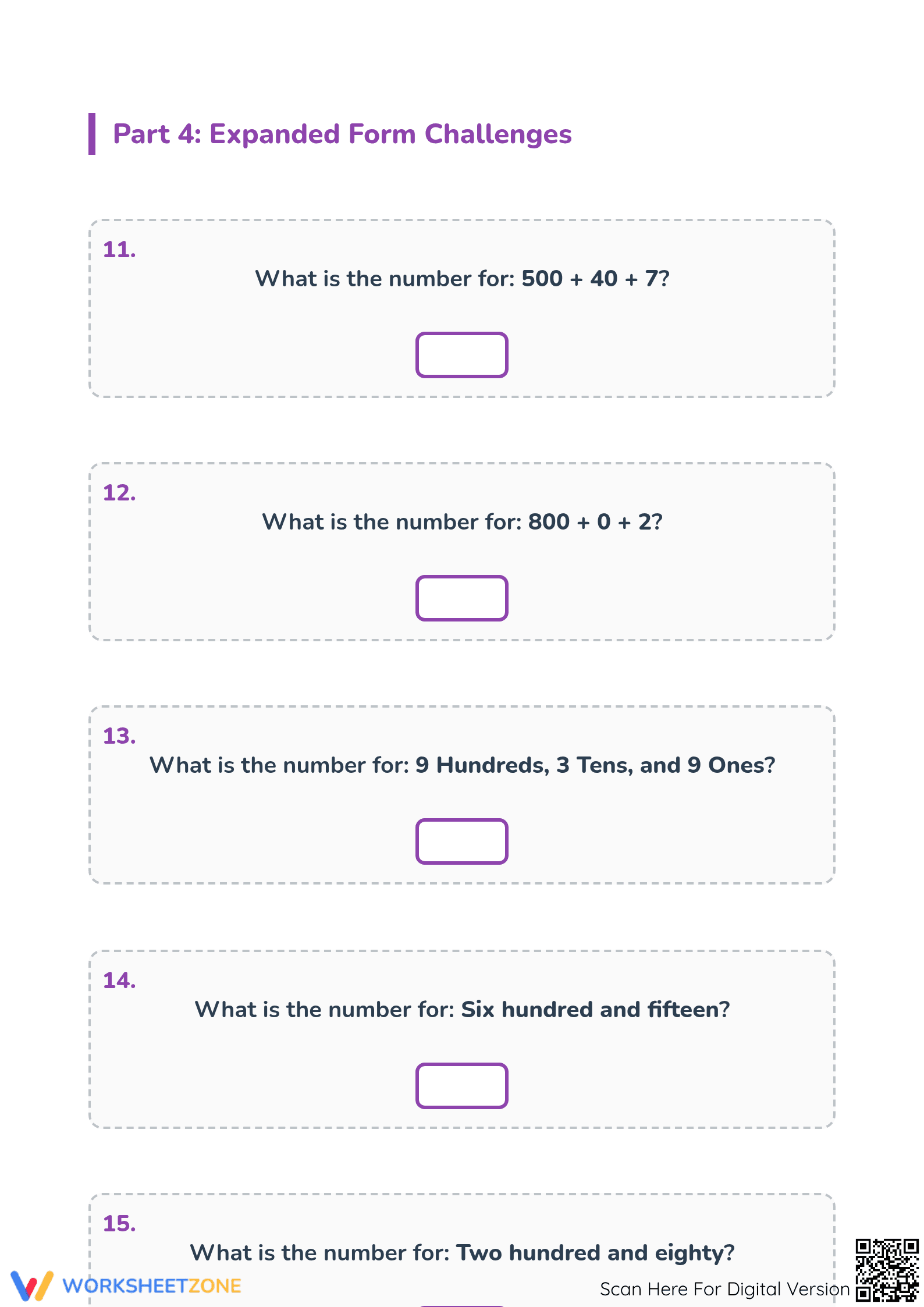 Essential 3-Digit Place Value Worksheet | Grade 2 Math - Page 3