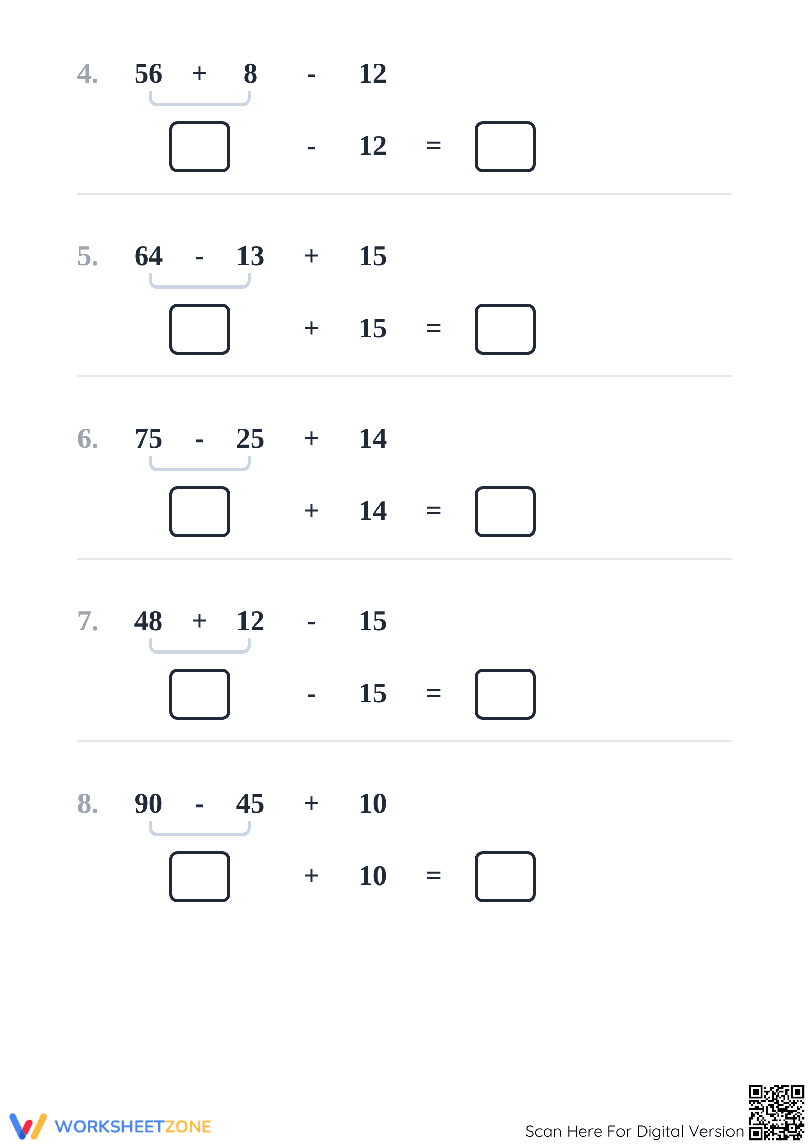Order of Operations Worksheet | Grade 3 Printable - Page 2