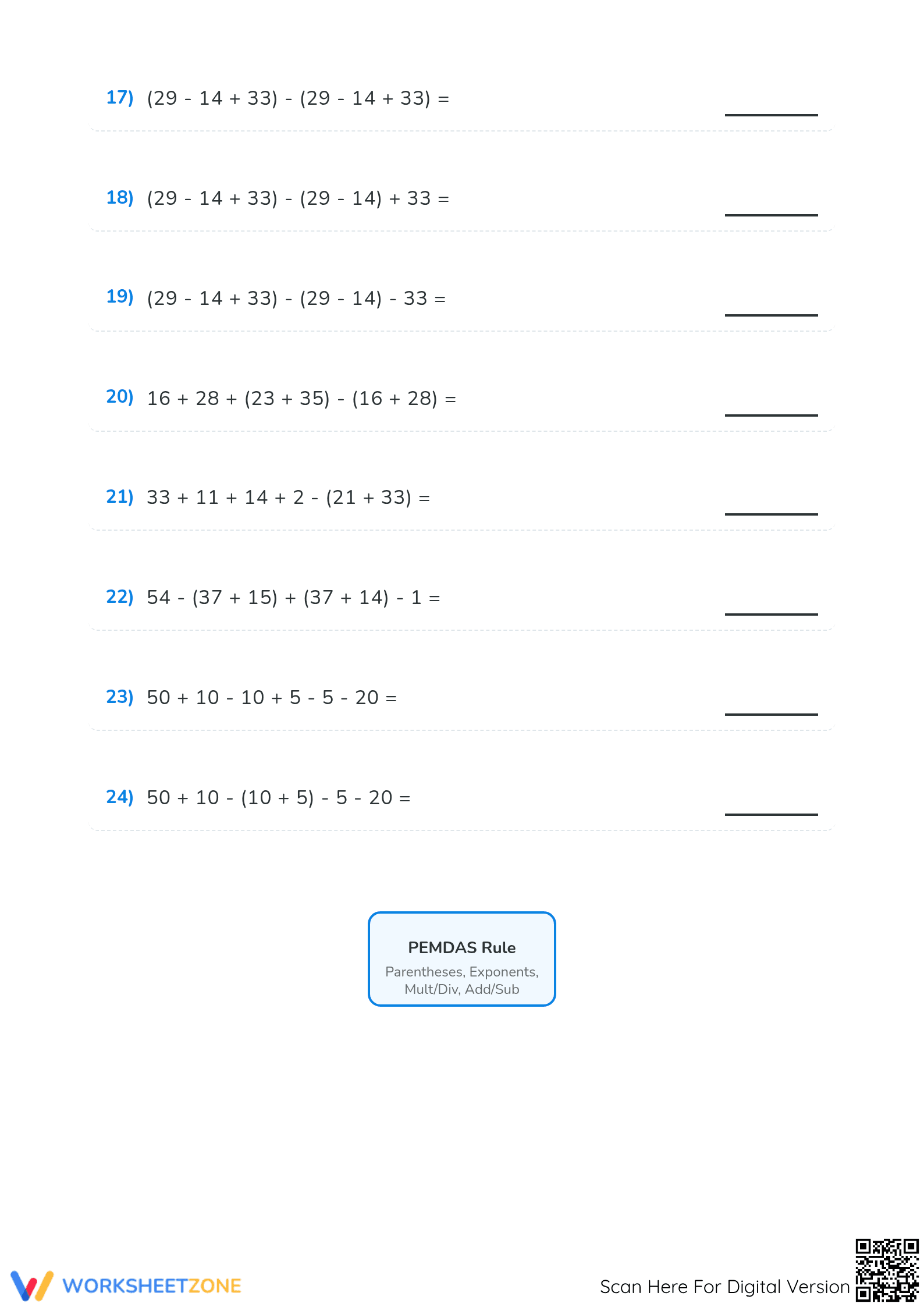 Order of Operations Worksheet | Grade 5 Printable Essential - Page 3
