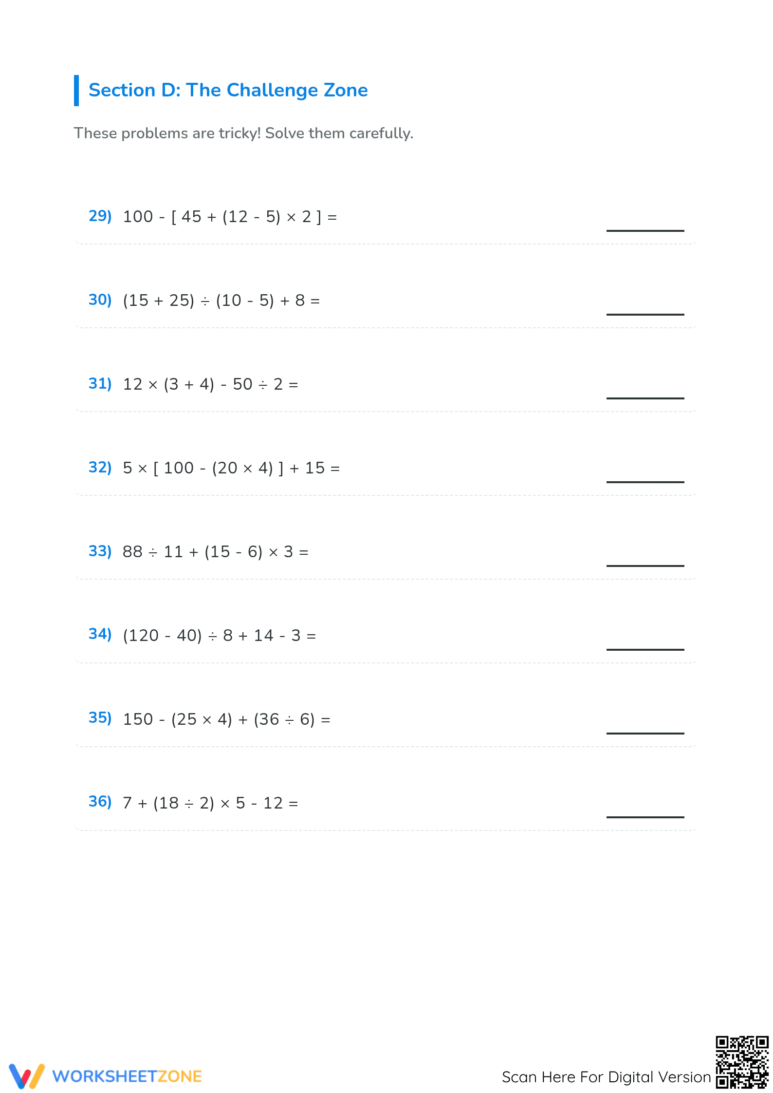 Order of Operations Worksheet | Grade 5 Printable Essential - Page 5