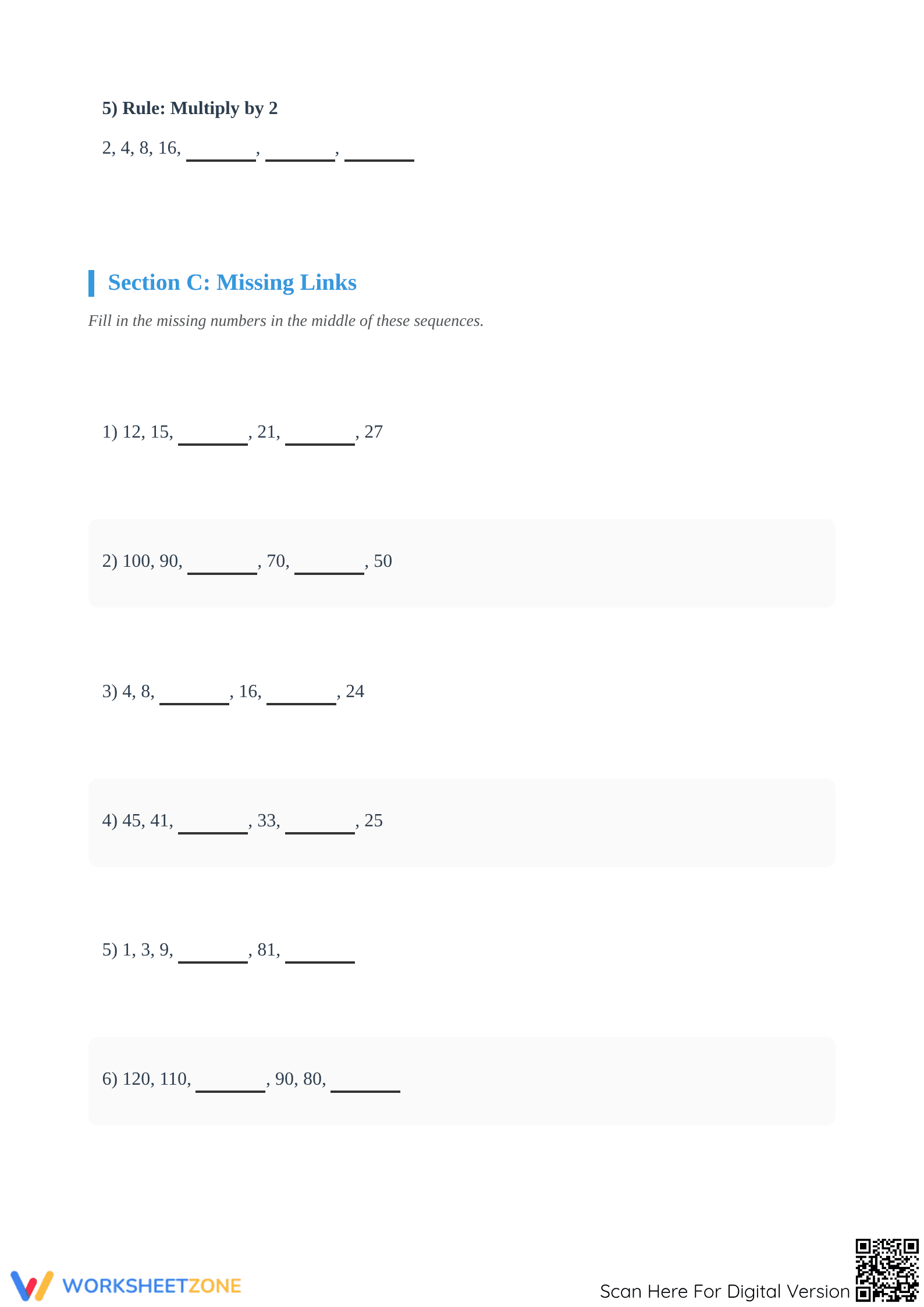 Essential Patterns in Mathematics Worksheet | Grade 4-5 - Page 3