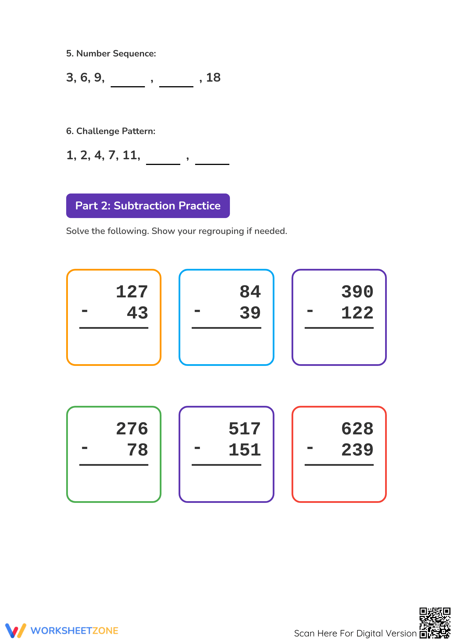 Essential Math Review Week 6 Worksheet | Grade 2 Printable - Page 2
