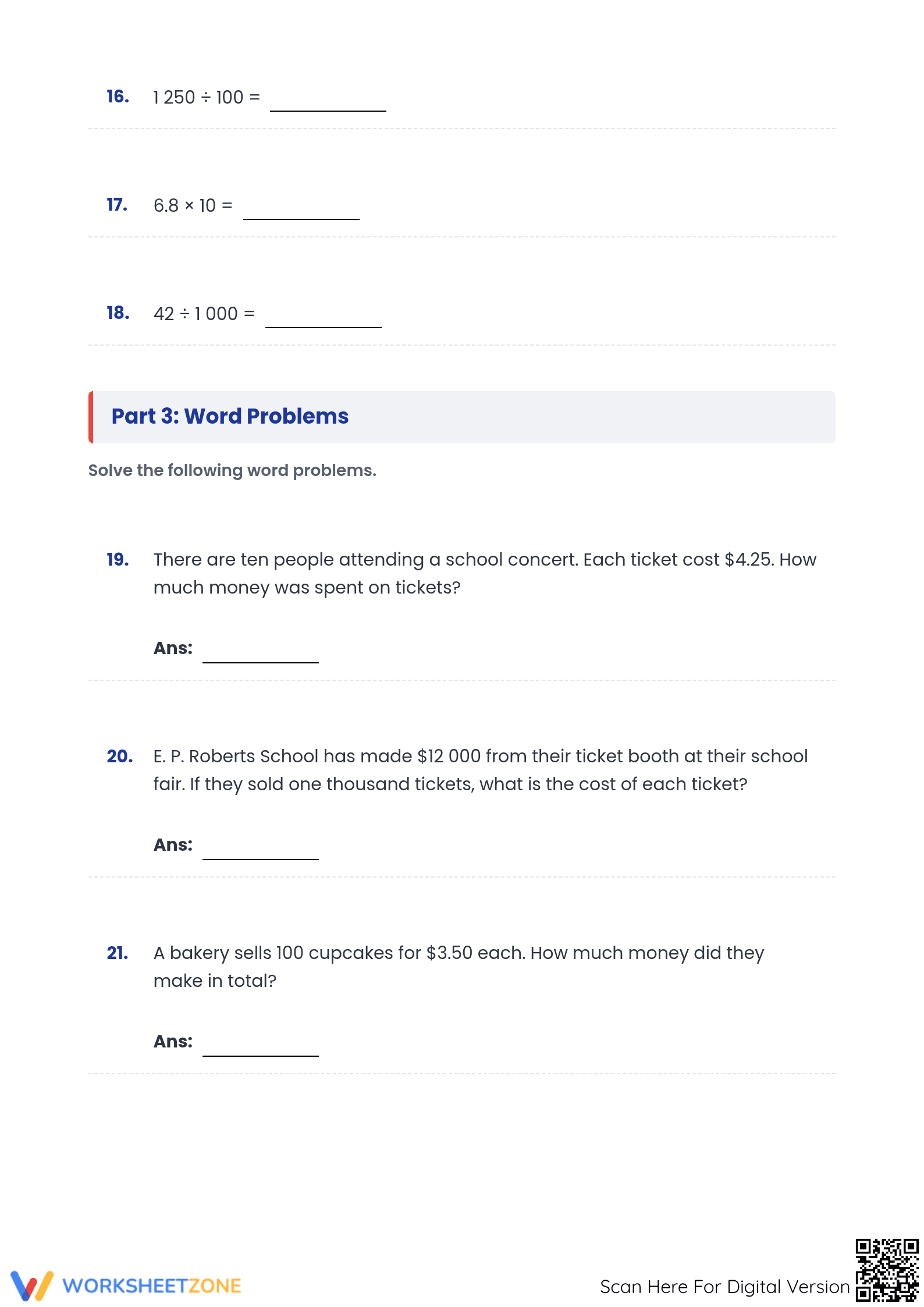 Printable Number Patterns Worksheet | Grade 5-6 Math - Page 3