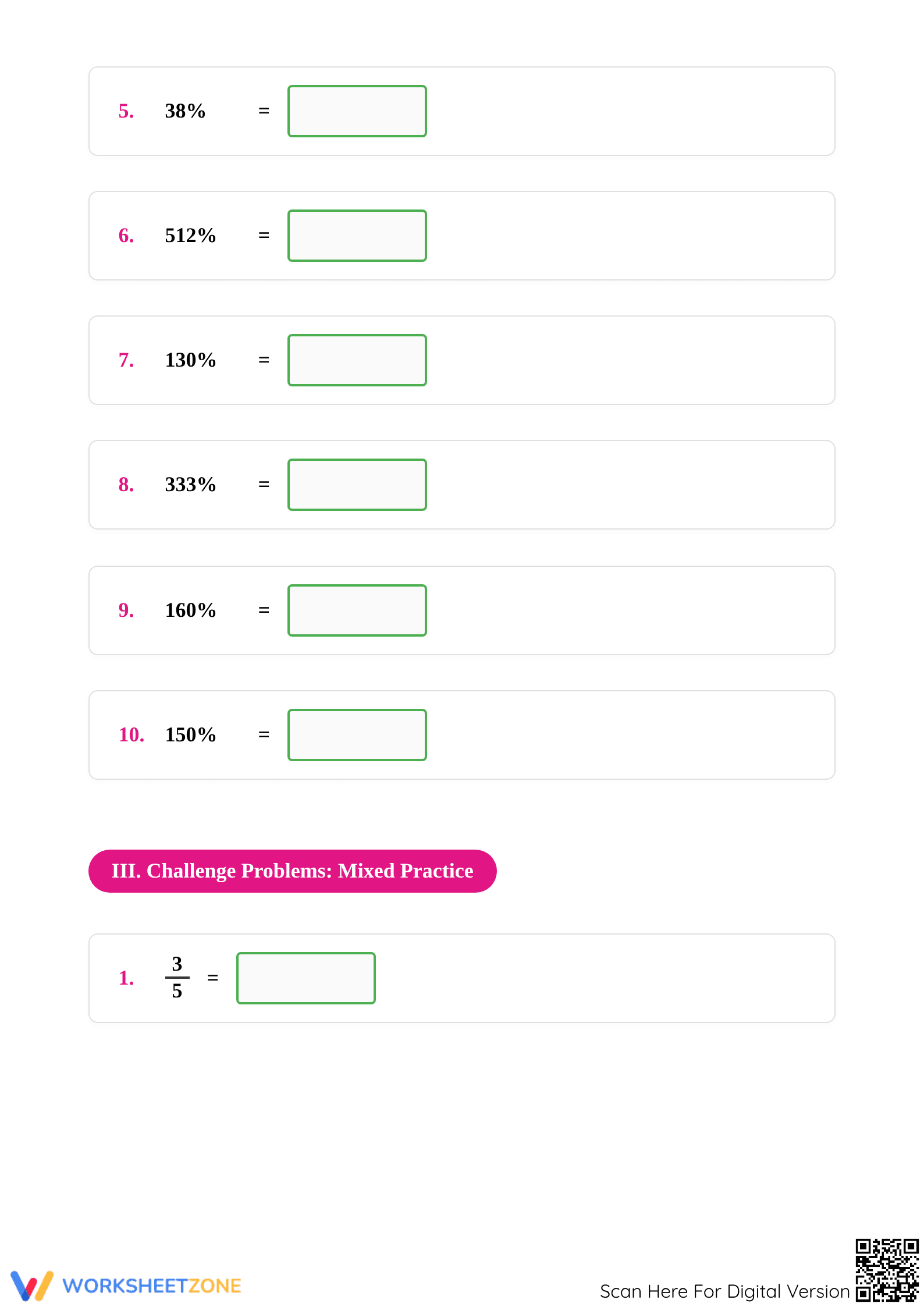 Essential Grade 5 Percentage Worksheet | Printable Math Pack - Page 3