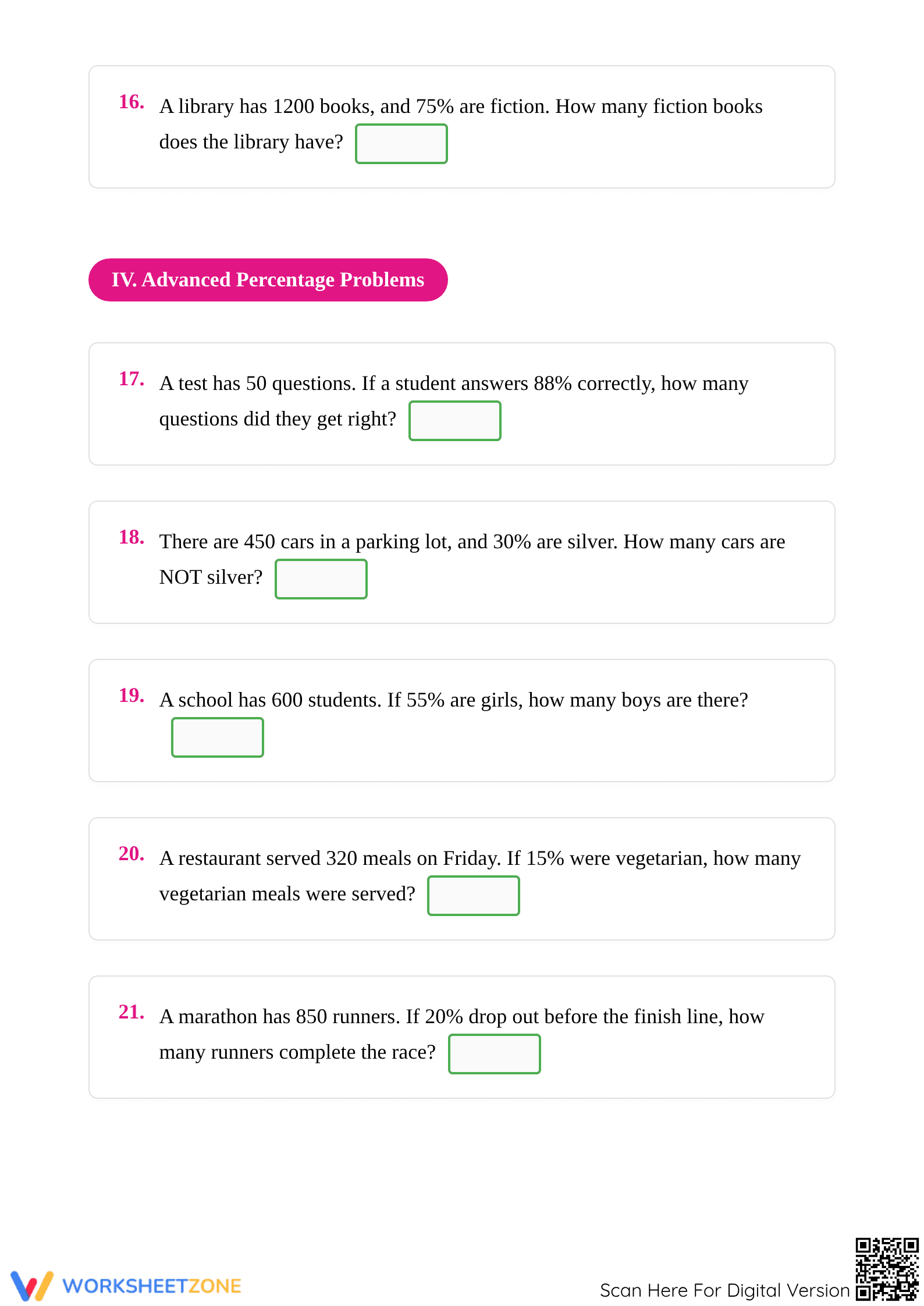 Printable Percentage Practice Worksheet | Grade 5-6 Math - Page 4