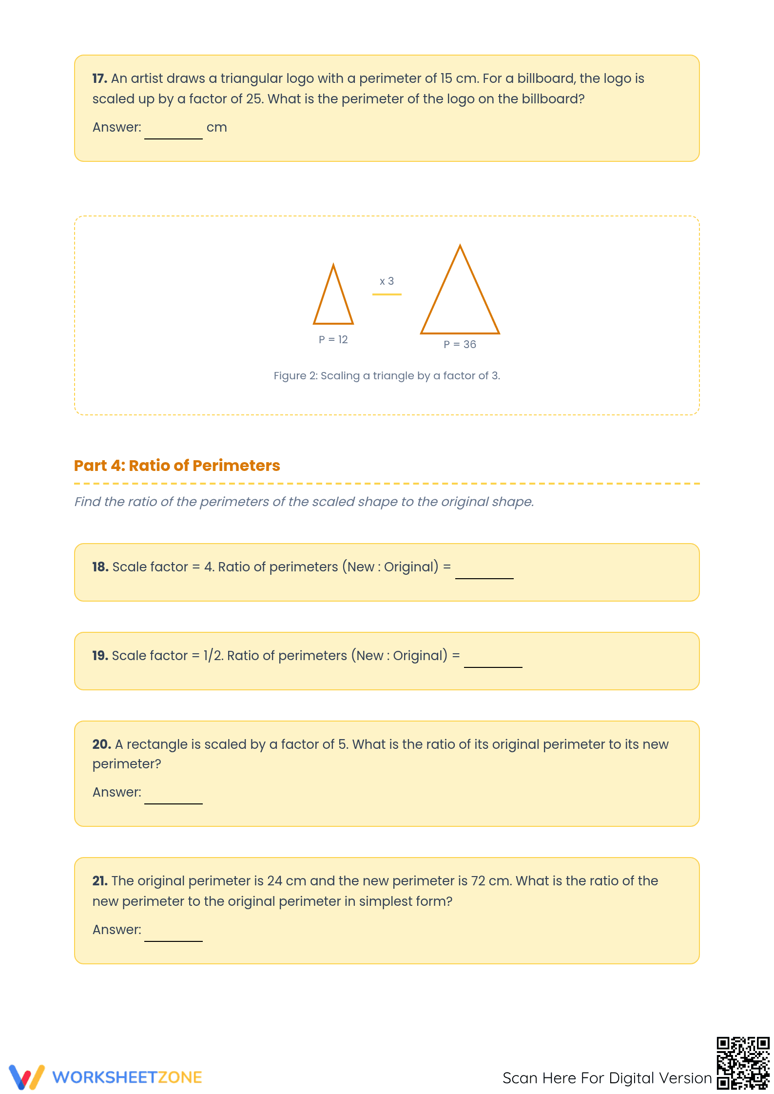 Perimeter Scaling Up Worksheet | Grade 7 Essential Math - Page 4
