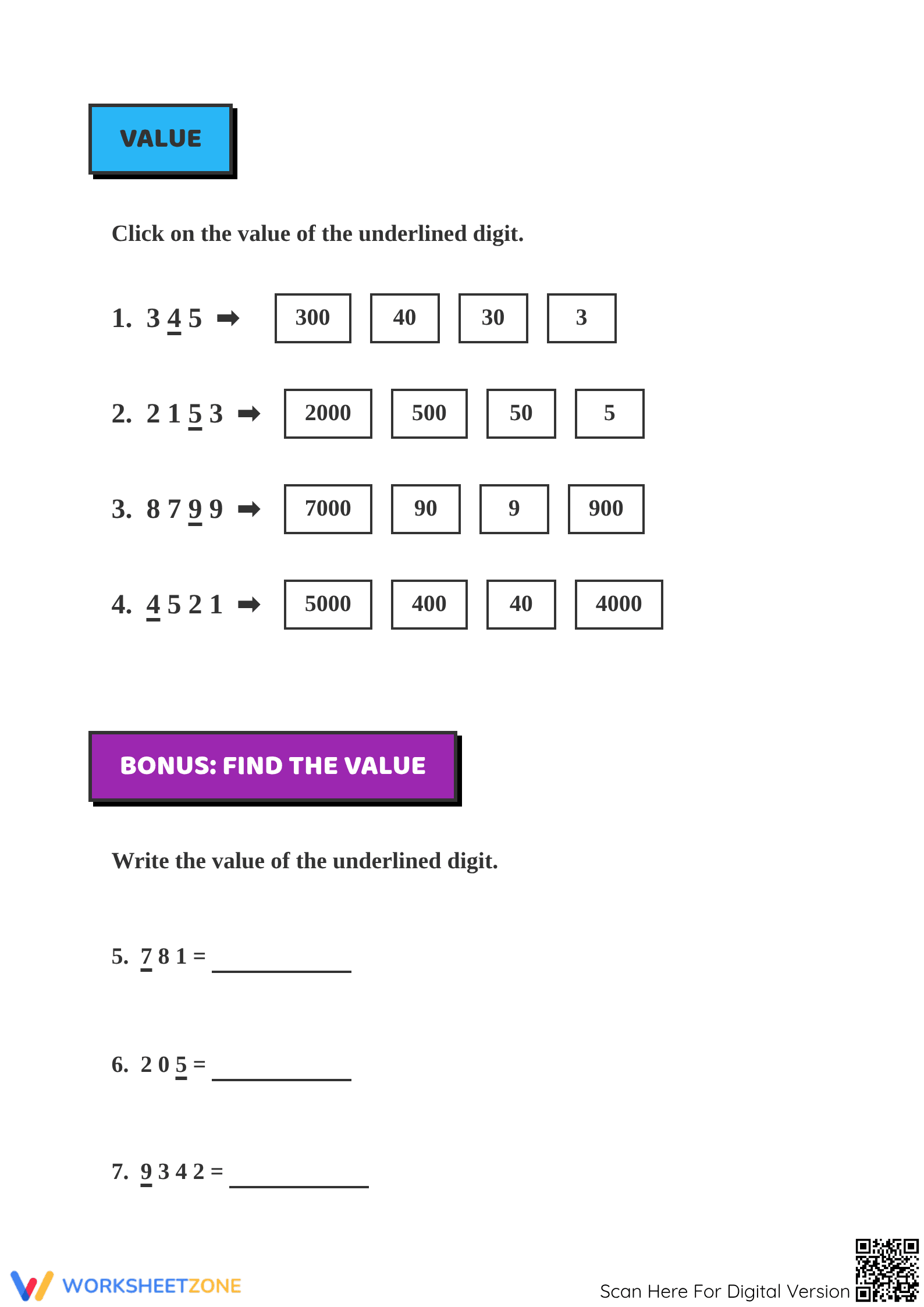 Printable Place Value Worksheet | Grade 2-4 Math Ready - Page 2