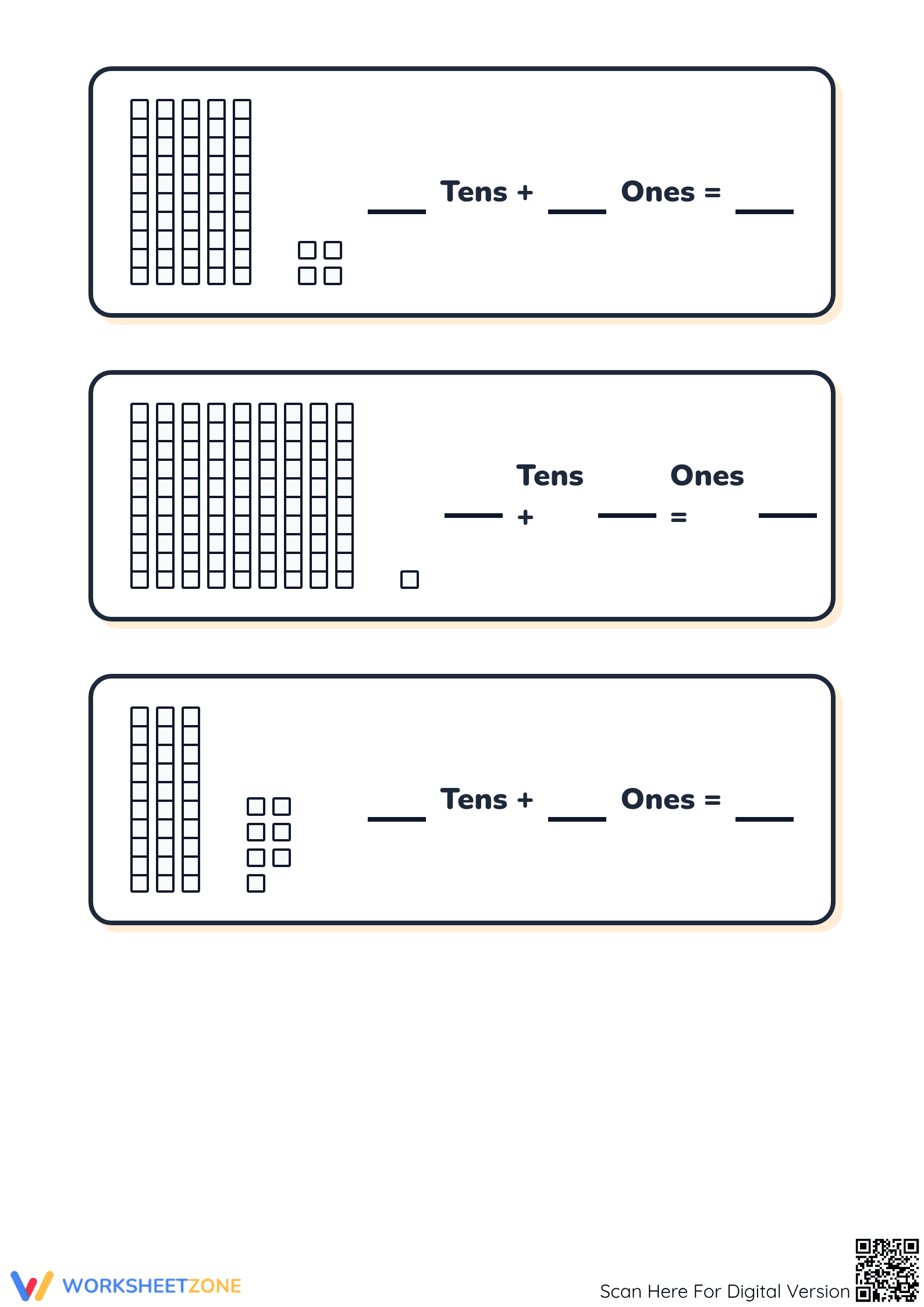 Printable Place Value Pumpkin Math Worksheet | Grade 2 - Page 2