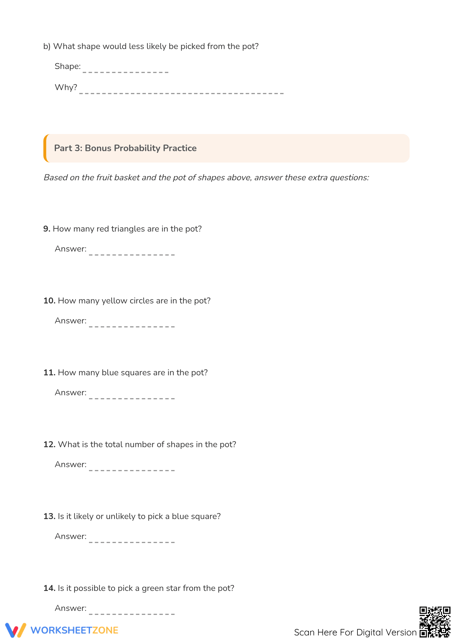 Essential Probability Worksheet | Grade 3 Printable Math - Page 4