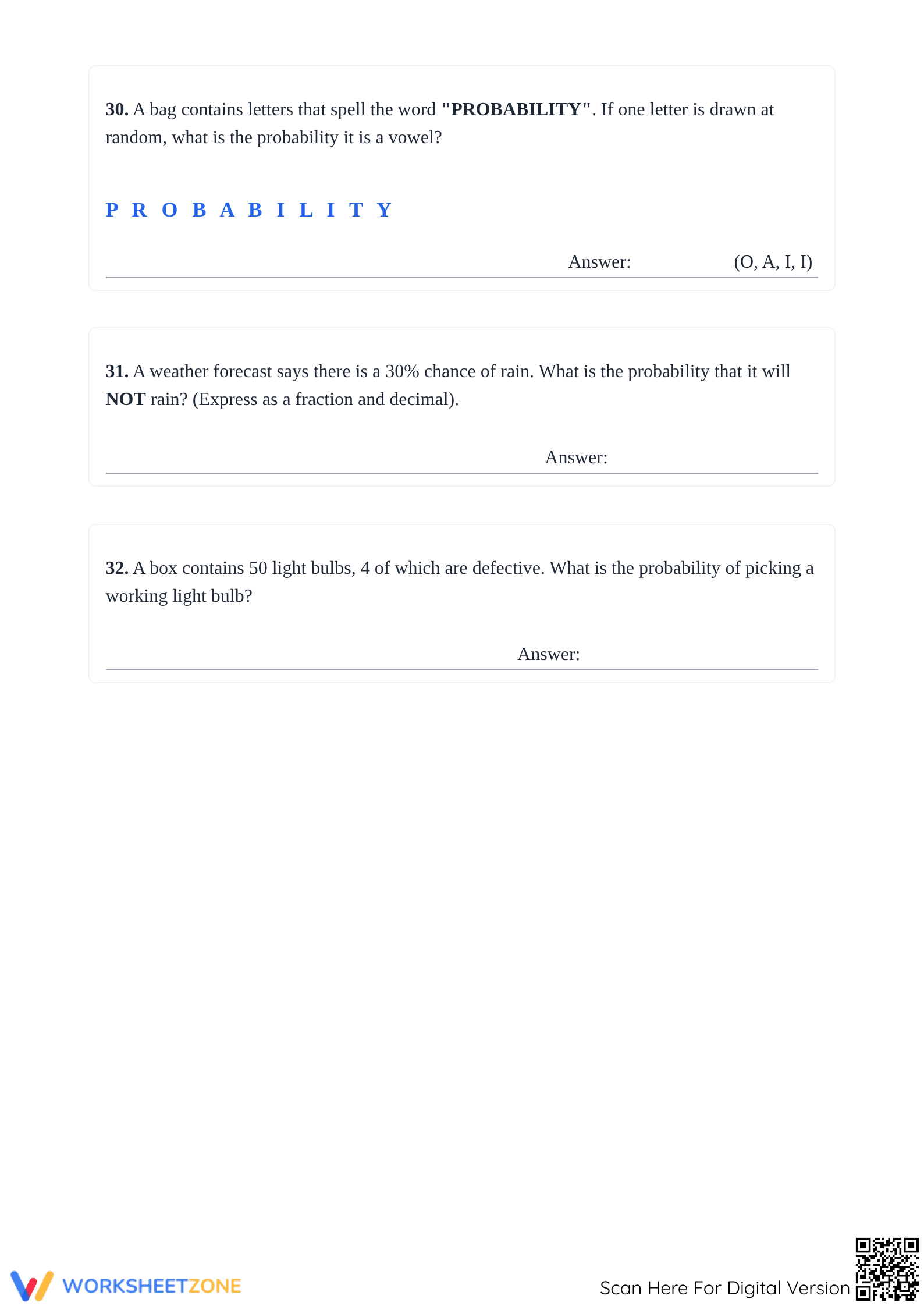 Essential Probability Worksheet | Grades 4-8 Printable - Page 4