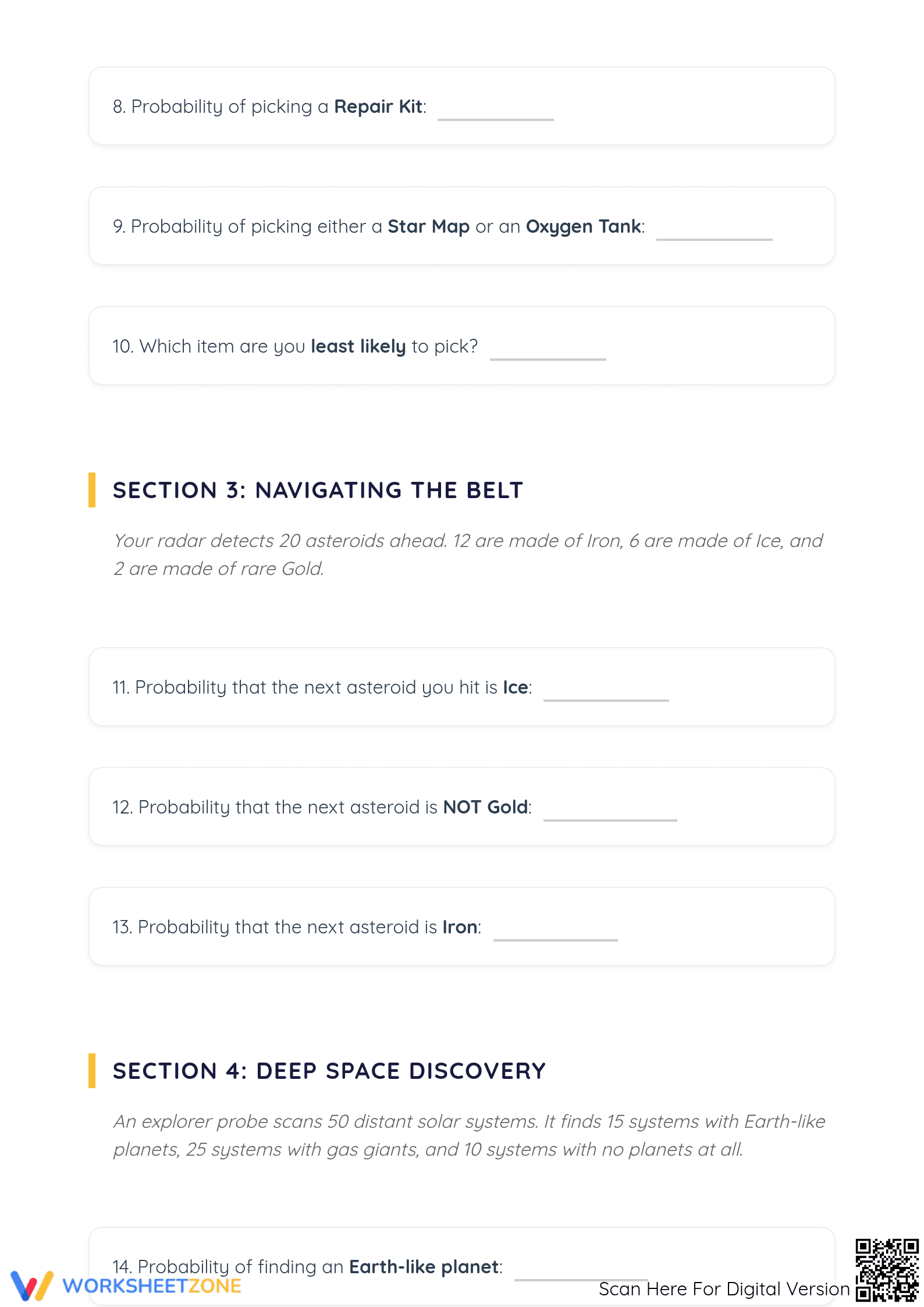 Essential Probability in Space: Grade 4-7 Printable Mission - Page 3
