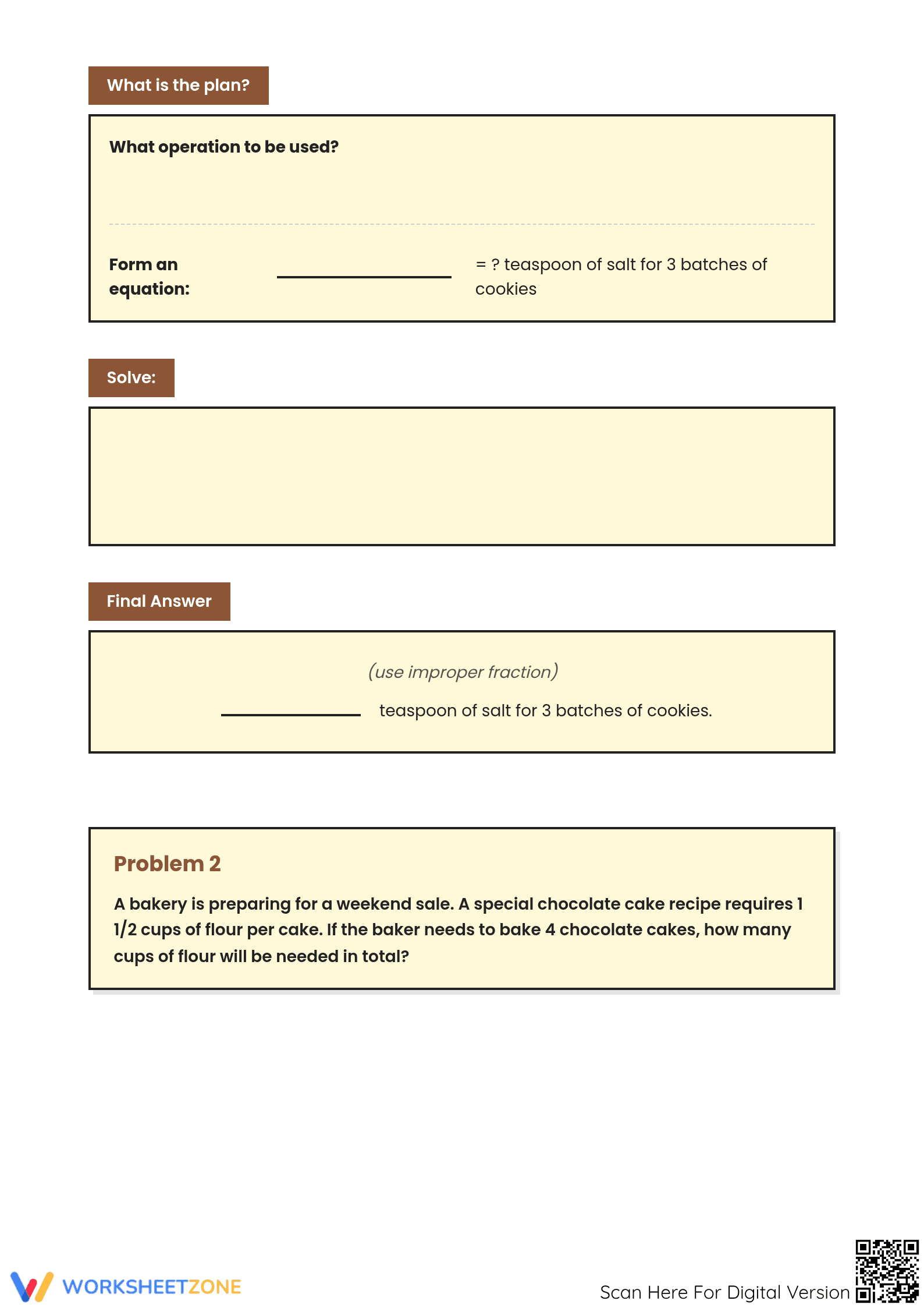 Multiplying Fractions Word Problems | Grade 6 Essential - Page 2