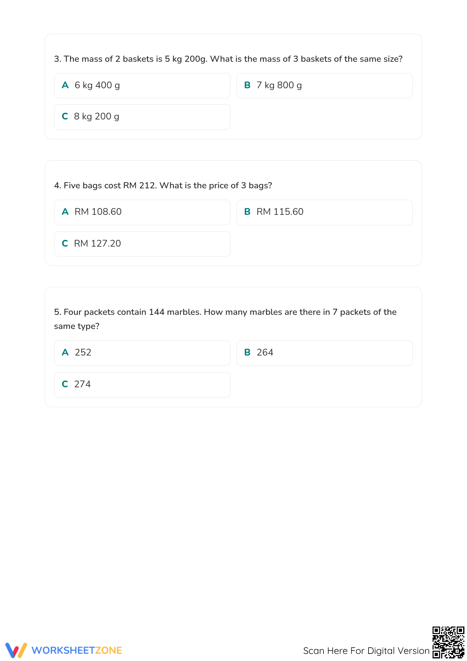 Proportion Practice: Essential Grade 5 Math Worksheet - Page 2