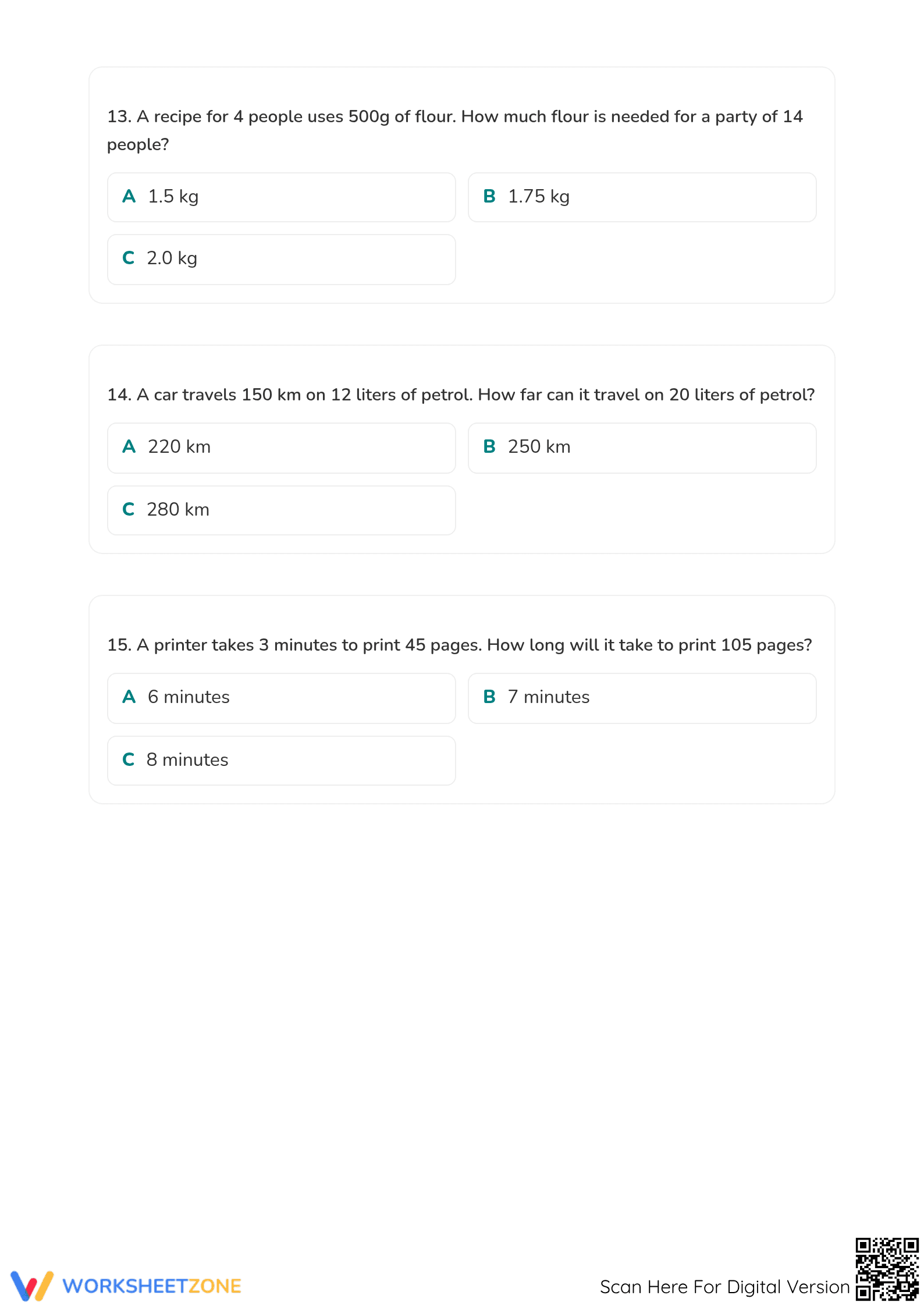 Proportion Practice: Essential Grade 5 Math Worksheet - Page 5