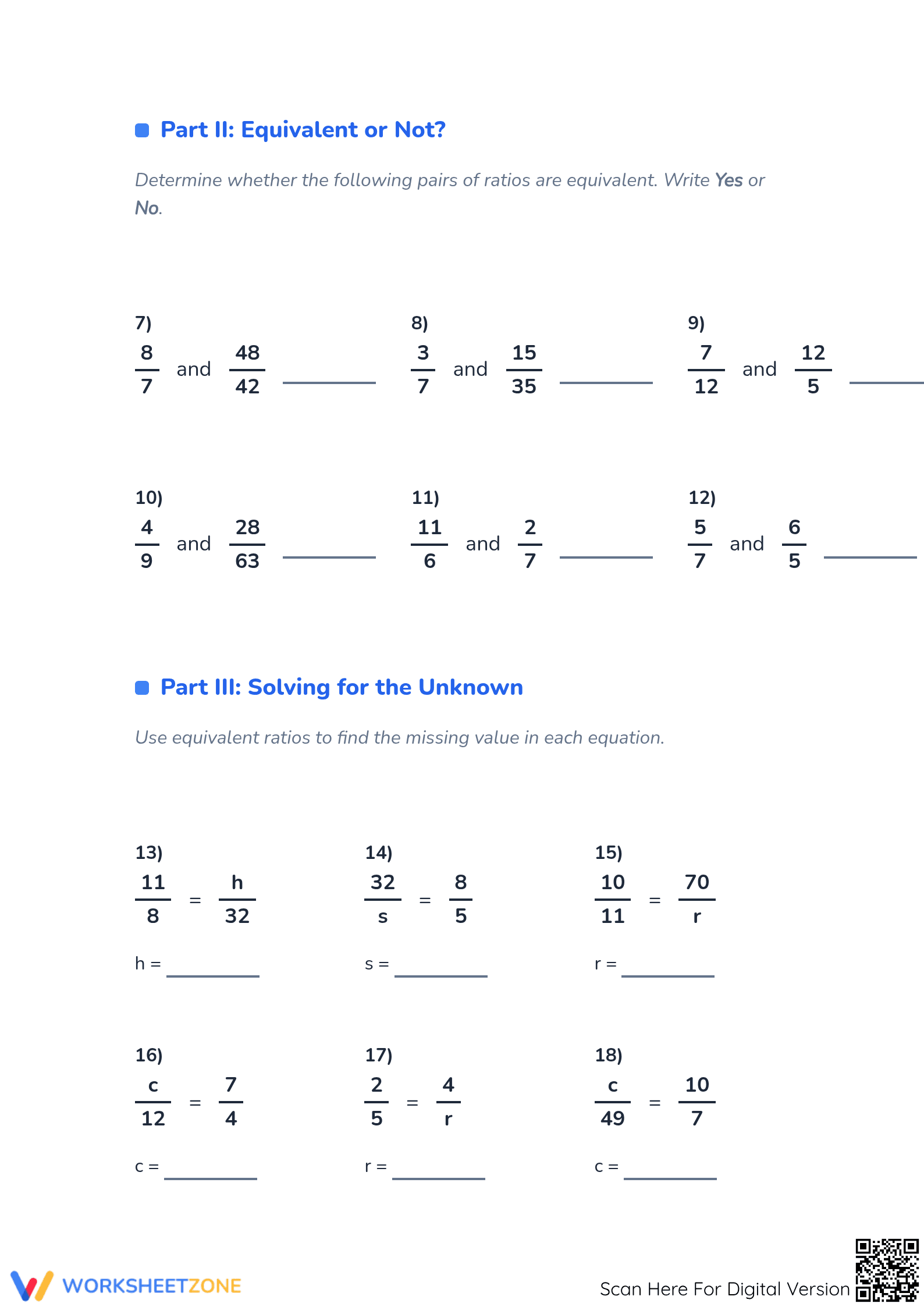 Equivalent Ratios Worksheet | Essential Grade 6 Math - Page 2