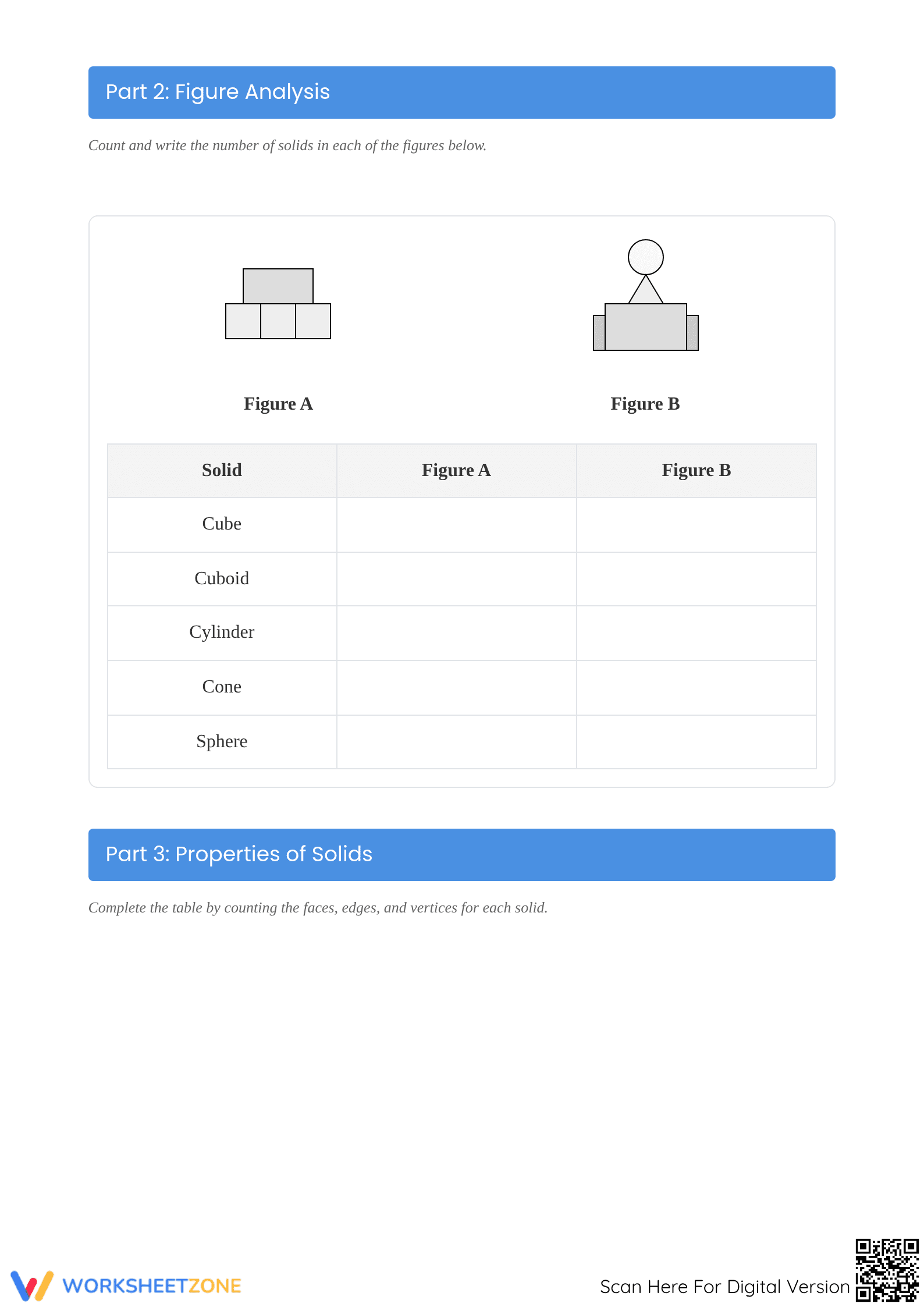 Essential Solid and 3D Figures Worksheet | Grade 4-7 Math - Page 2