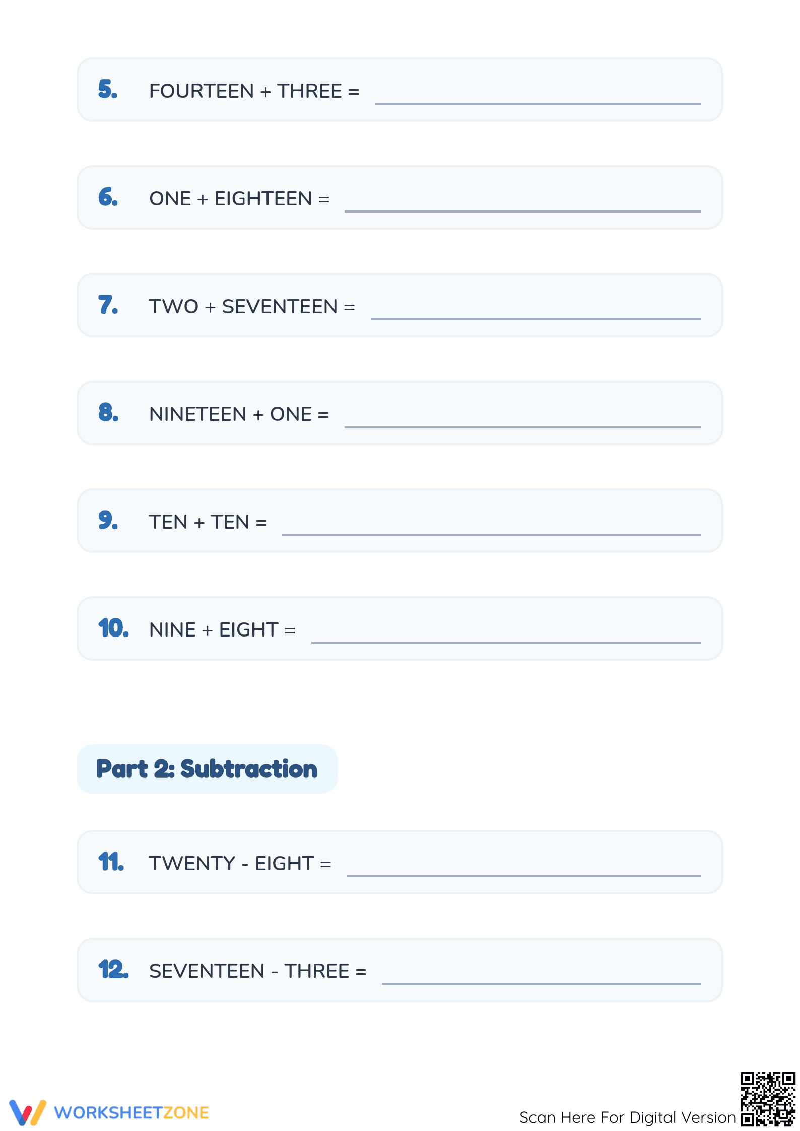 Printable Mixed Sums Word Problem Worksheet | Grade 3 Math - Page 2